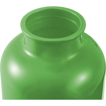Front View of Green Race 25oz  Recycled Bottle with Carabiner