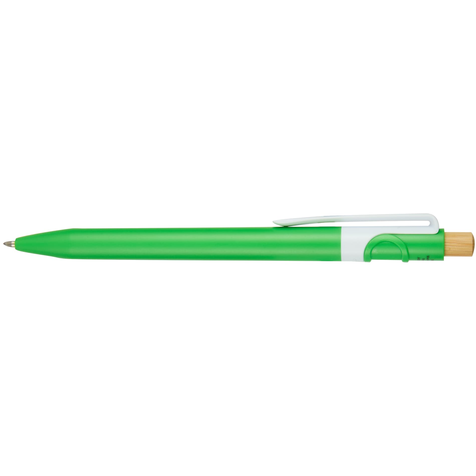 Front View of Green Sunburst Recycled Gel Pen plain