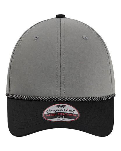 Front View of Grey/ Black/ Black/ Grey The Wingman Cap - 7054