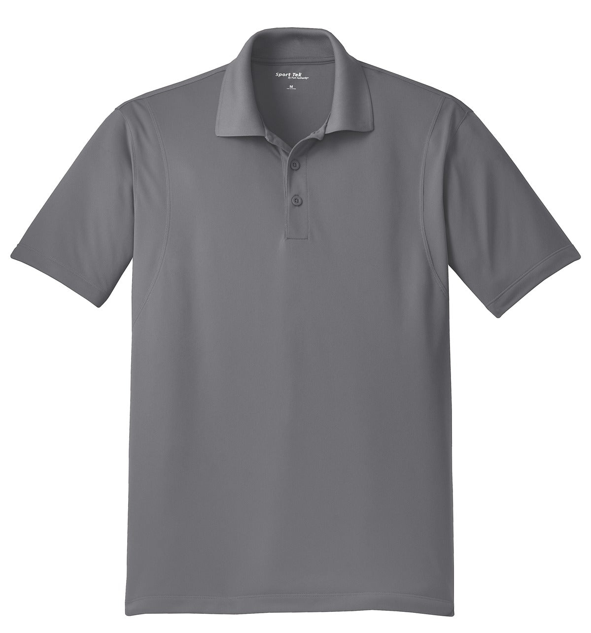 Front View of Grey Concrete Sport-Tek Micropique Sport-Wick Polo. ST650