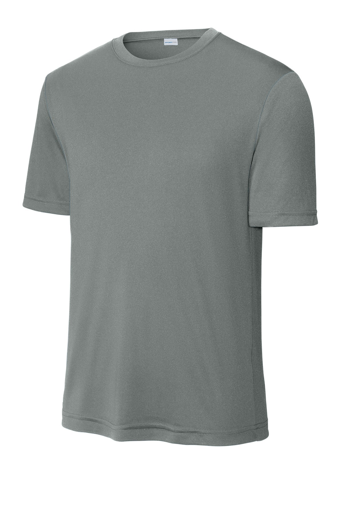 Front View of Grey Concrete Sport-Tek PosiCharge Competitor Tee. ST350