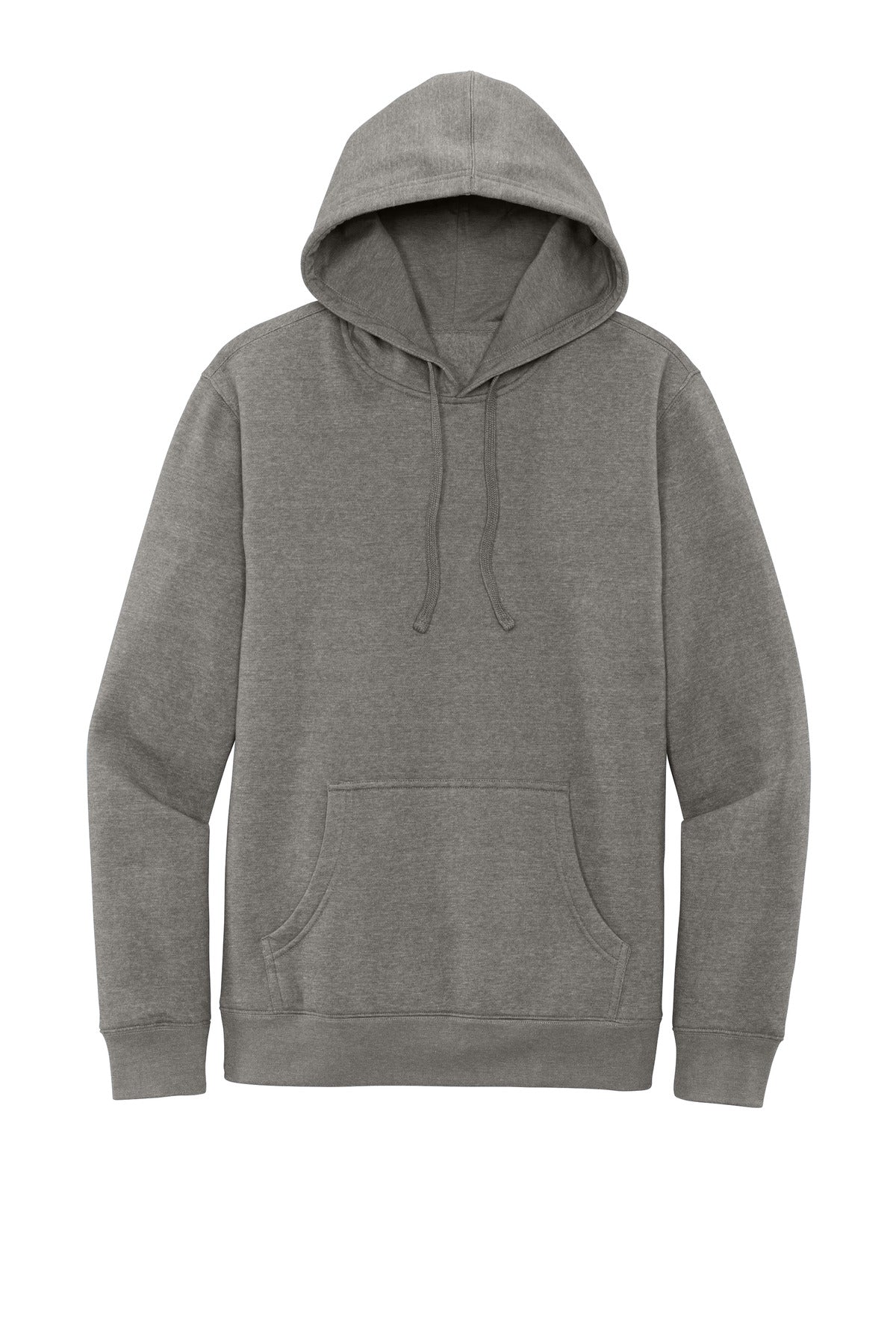 Front View of Grey Frost District V.I.T. Fleece Hoodie DT6100