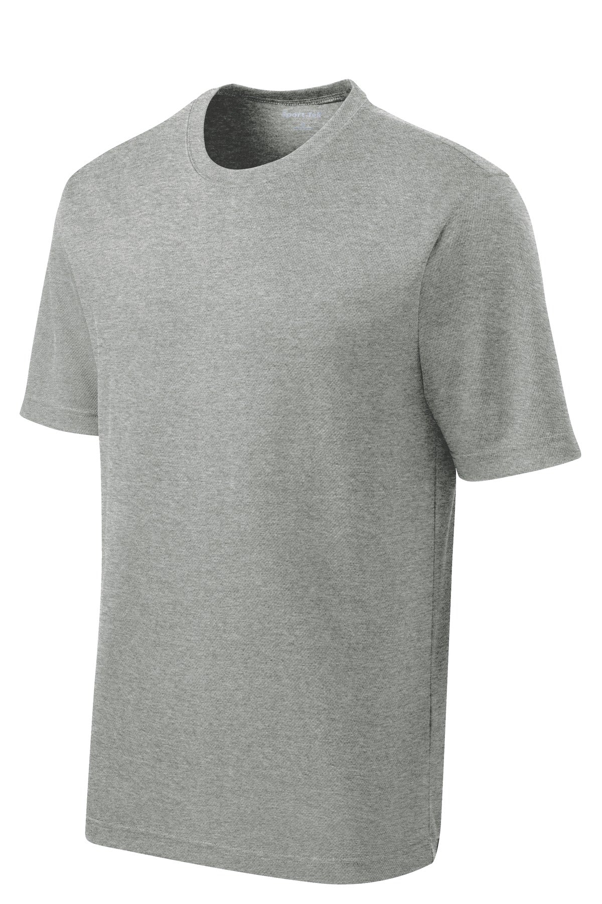 Front View of Grey Heather Sport-Tek PosiCharge RacerMesh Tee. ST340