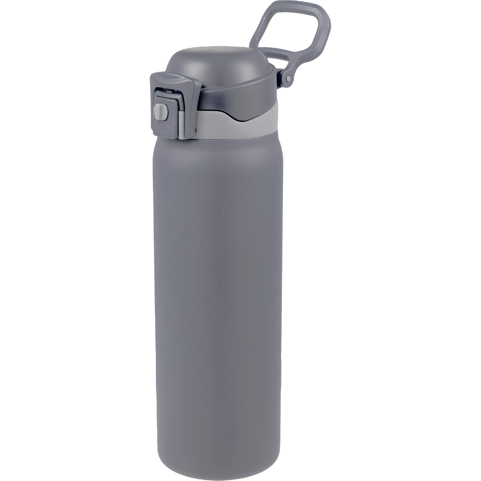 Front View of Grey Rhine 2 in 1 Vacuum Eco-Friendly Bottle 30oz plain