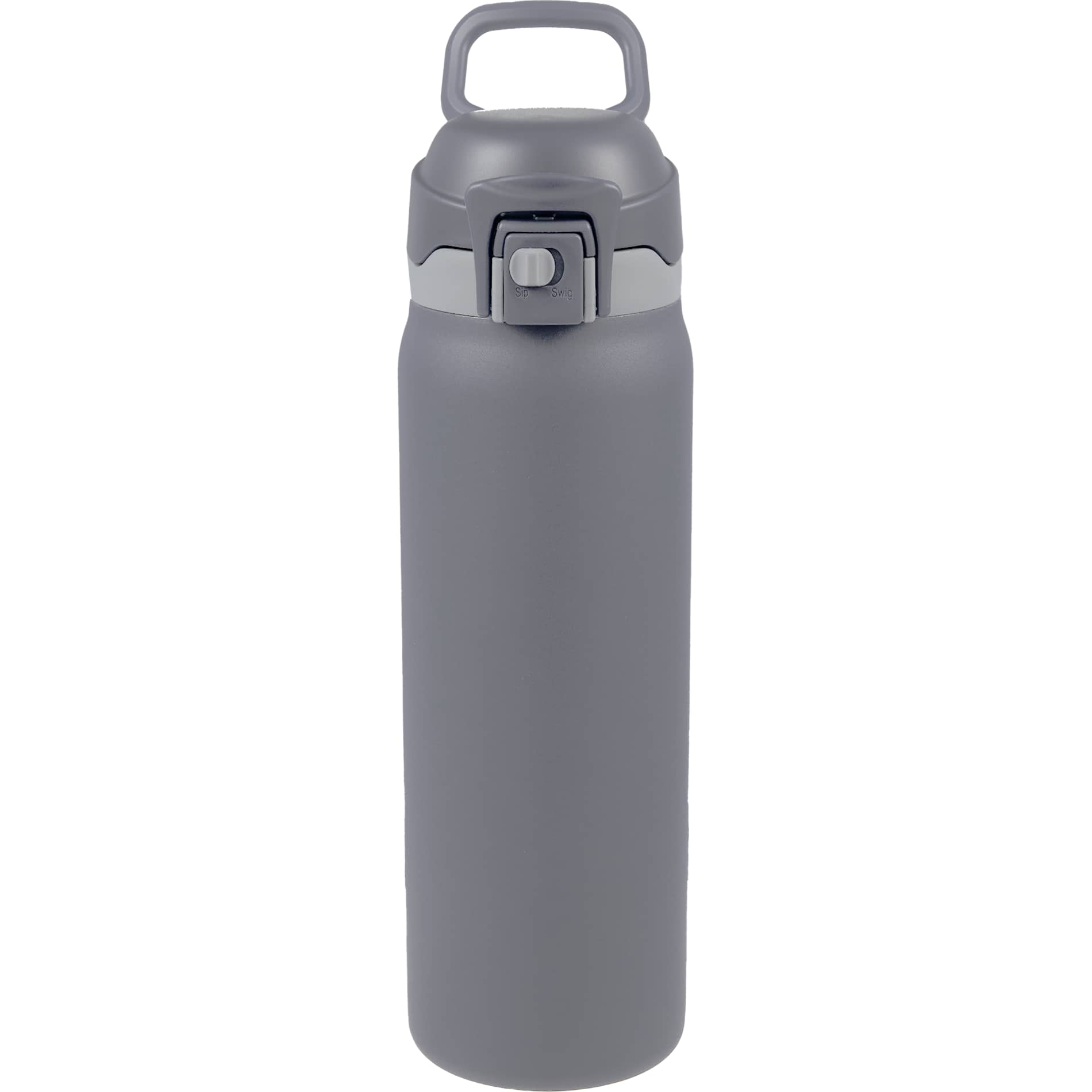 Front View of Grey Rhine 2 in 1 Vacuum Eco-Friendly Bottle 30oz plain