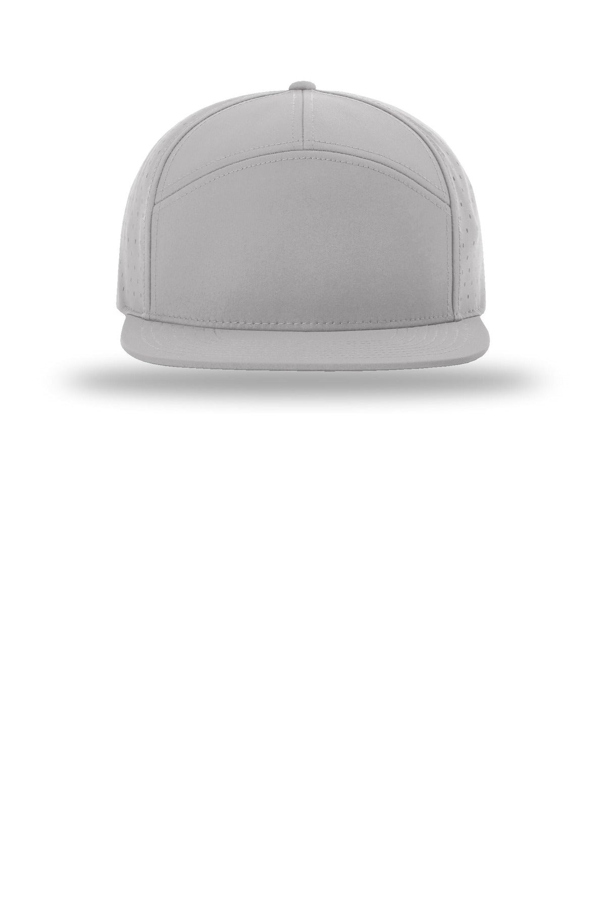 Front View of Grey Richardson Cannon 7-Panel Flatbill 169