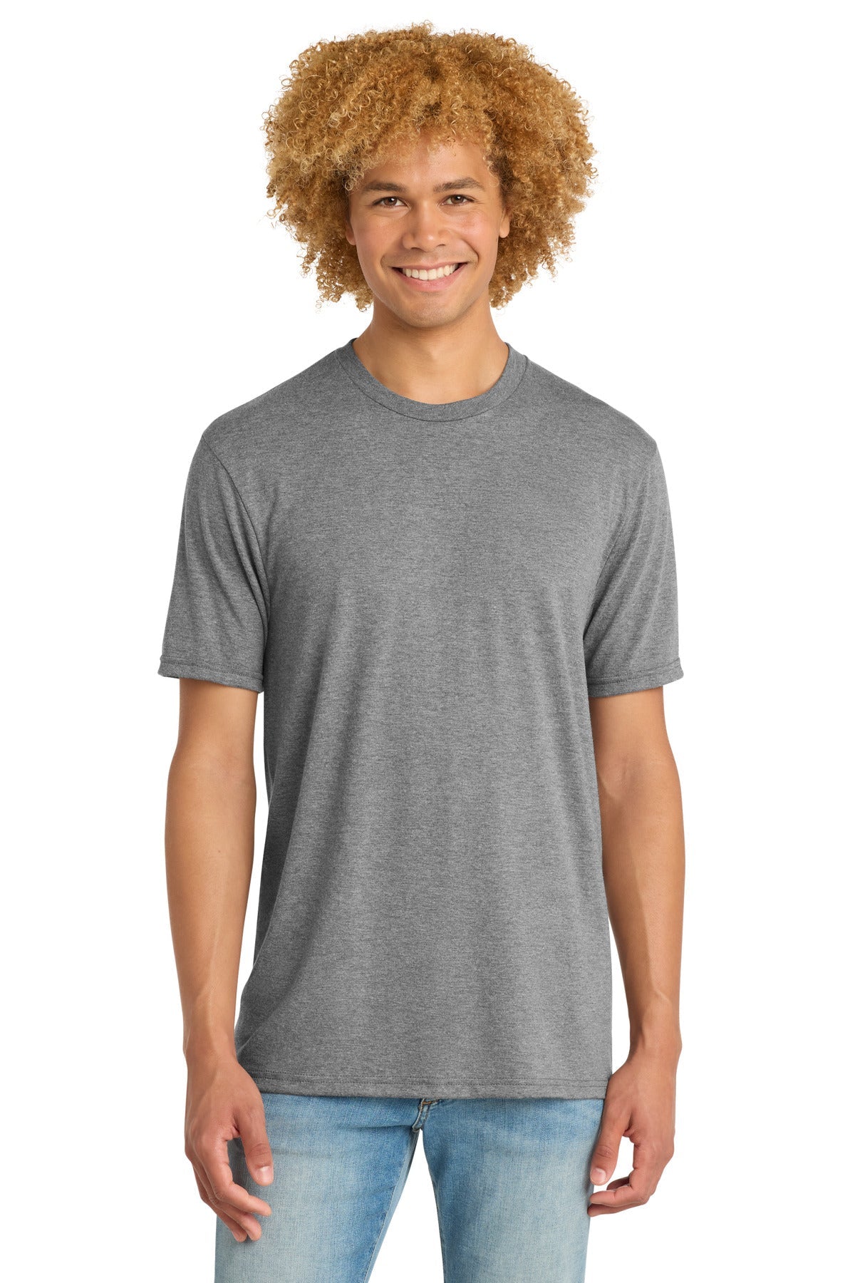 Front View of GreyFrost District Perfect Tri DTG Tee DM130DTG