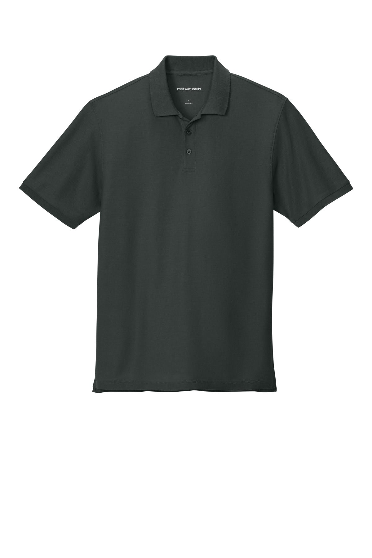 Front View of GreySmoke Port Authority Wearever Signature Pique Polo K200
