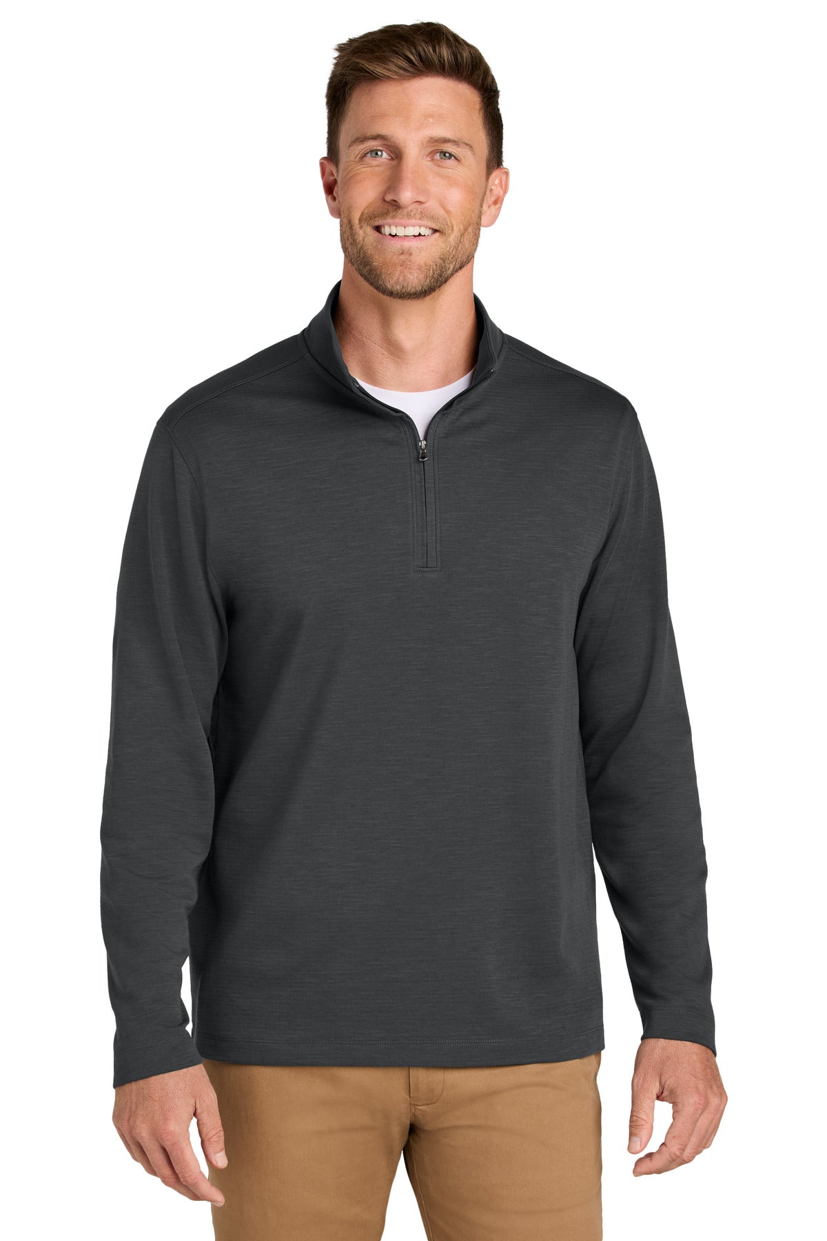 Front View of GreySteel Port Authority Breakwater 1/4-Zip Pullover K820