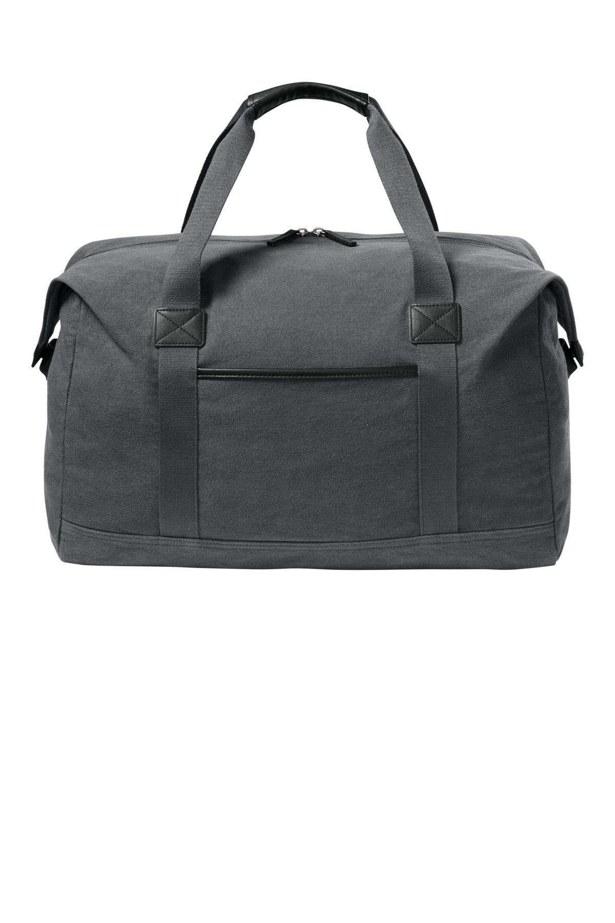 Front View of GreySteel Port Authority Washed Canvas Duffel BG8030
