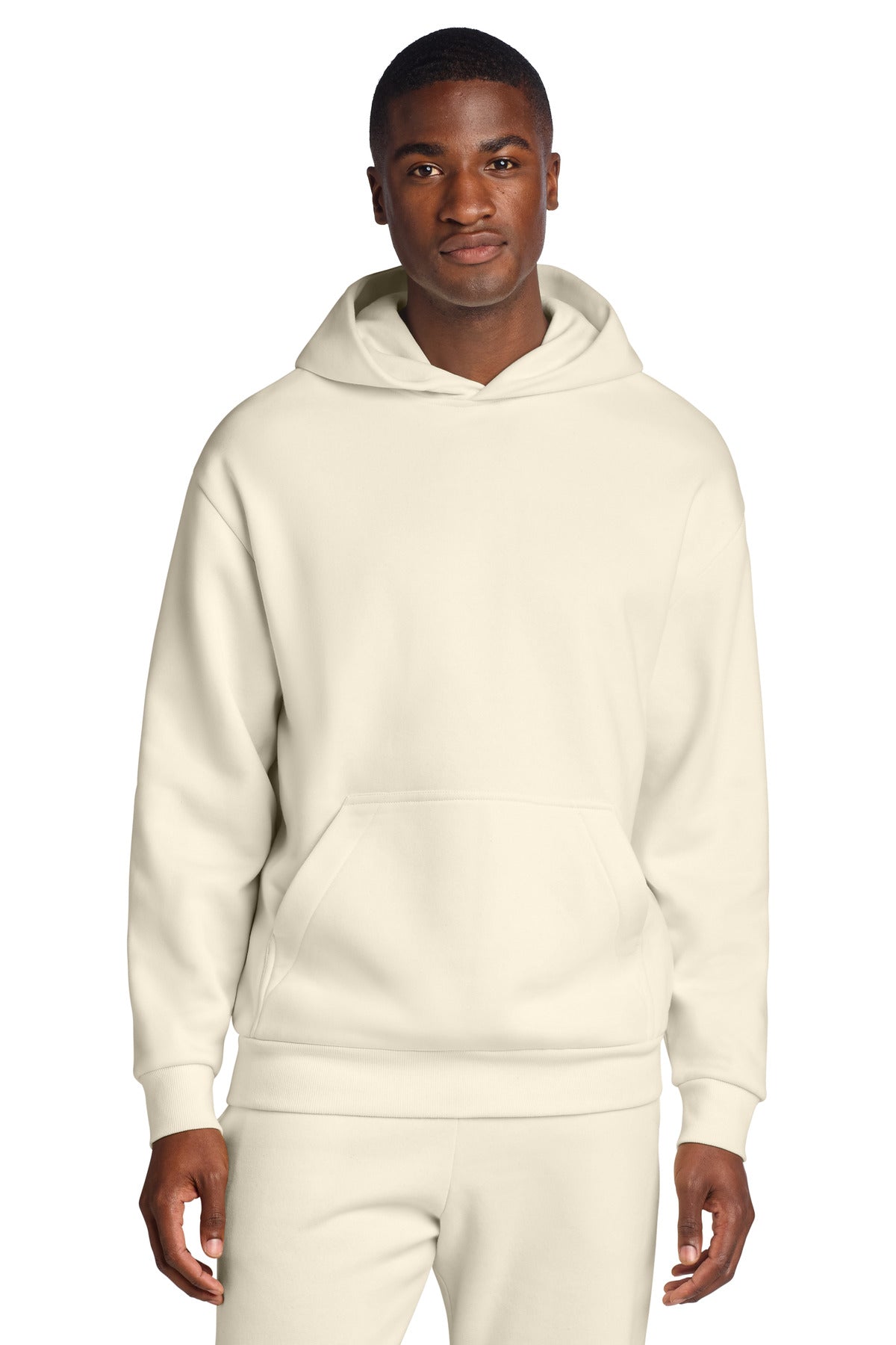 Front View of Griege District V.I.T. Heavyweight Fleece Hoodie DT6150