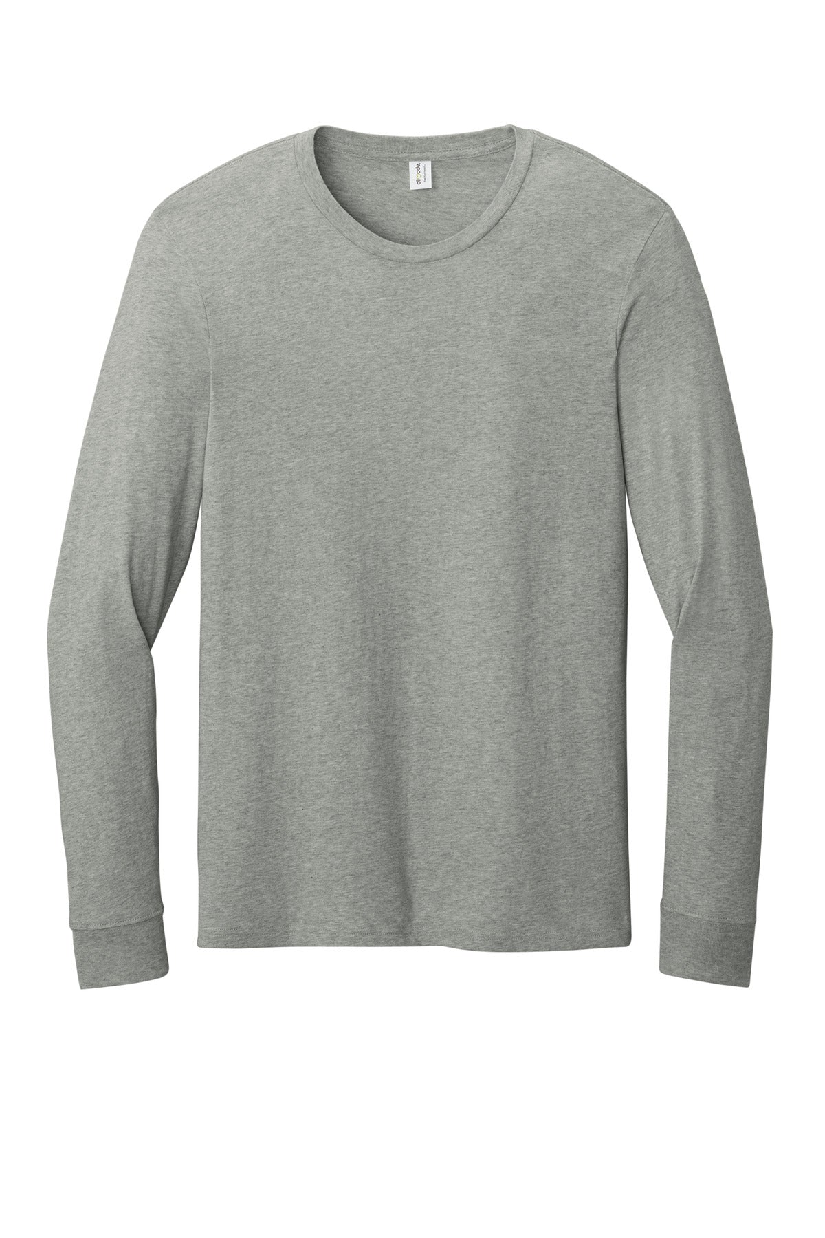Front View of GrntGryHtr Allmade Unisex Long Sleeve Organic Cotton Tee AL6104
