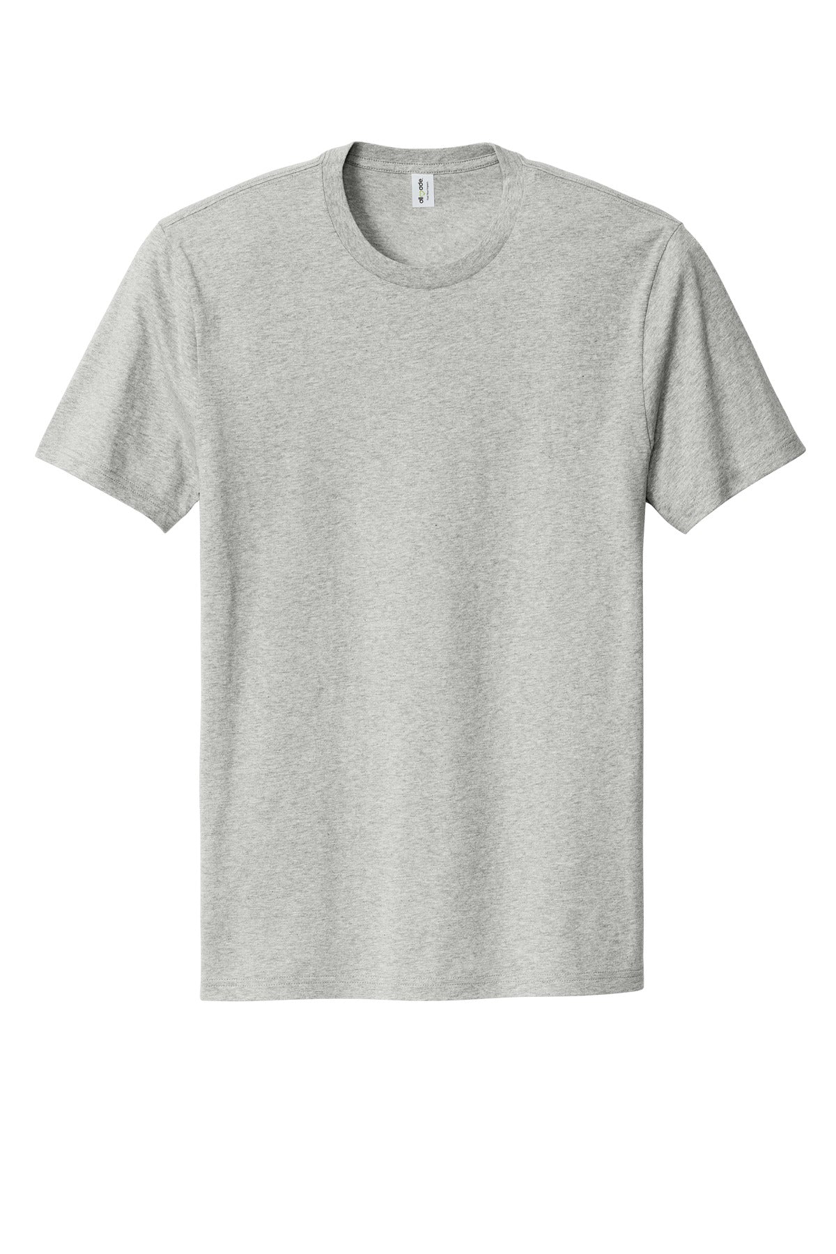 Front View of GrntGryHtr Allmade Unisex Organic Cotton Tee. AL2100