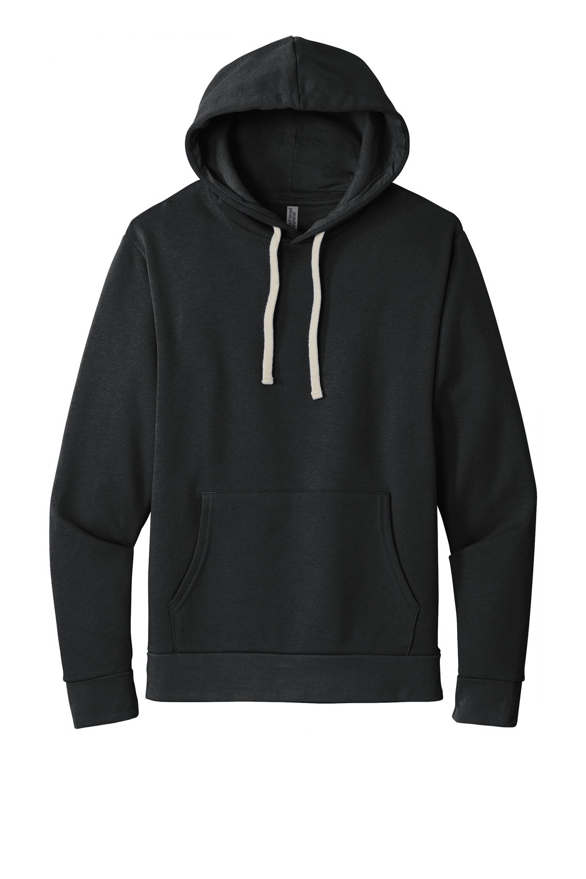 Front View of GrphBlack Next Level Apparel Adult Santa Barbara Pullover Hoodie. NL9303