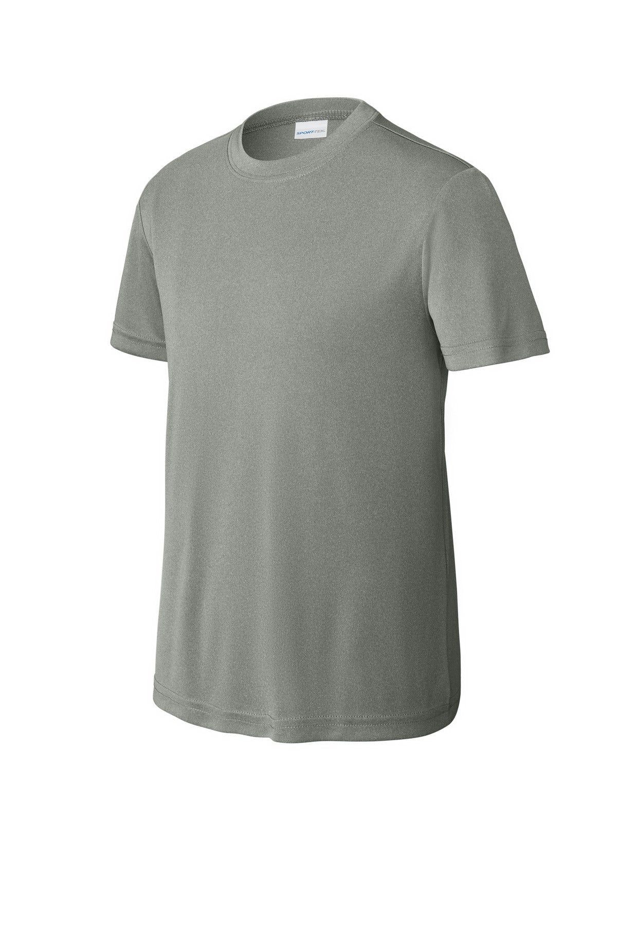 Front View of GryConHthr Sport-Tek Youth PosiCharge Competitor Tee. YST350