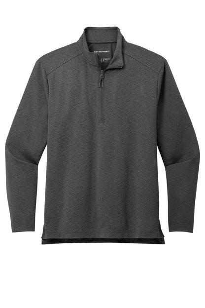Front View of GryStlHthr Port Authority C-FREE Double Knit 1/4-Zip K880