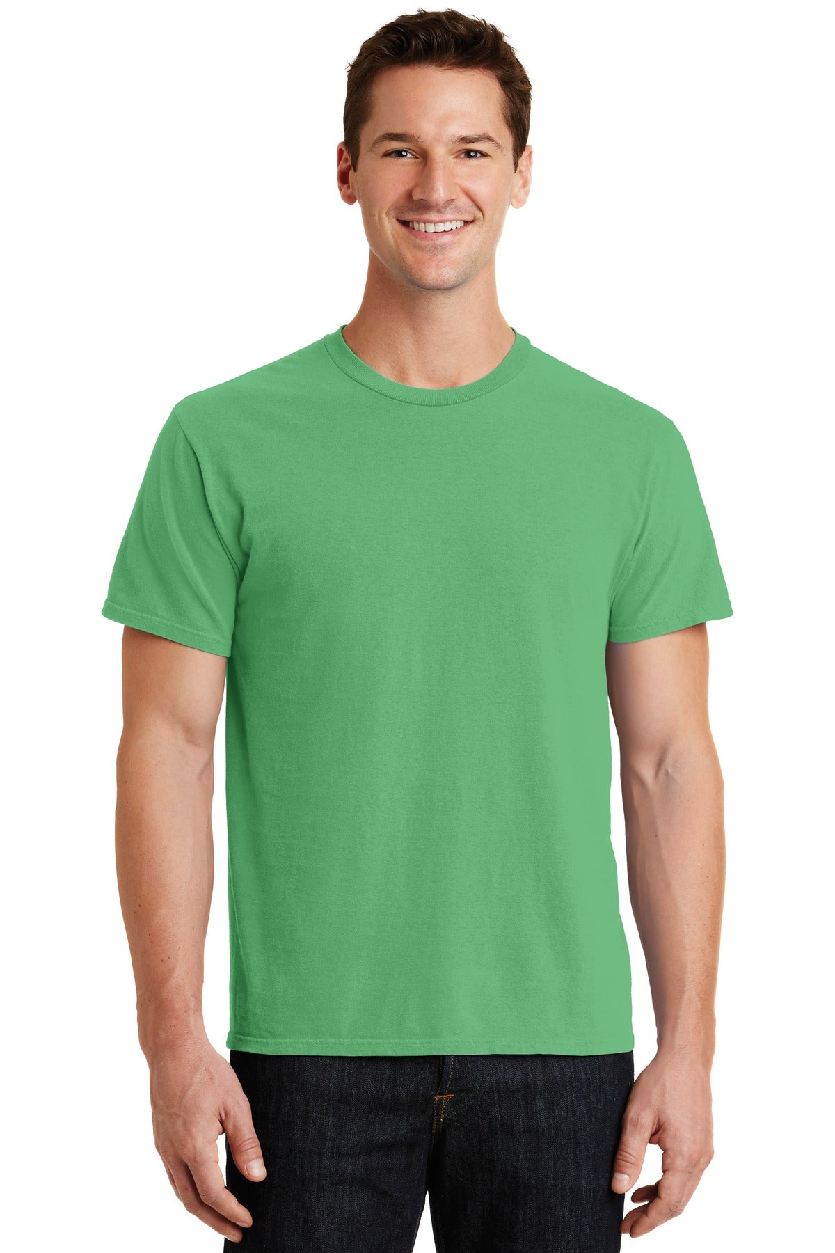 Front View of Guacamole Port & Co Beach Wash Garment-Dyed Tee. PC099