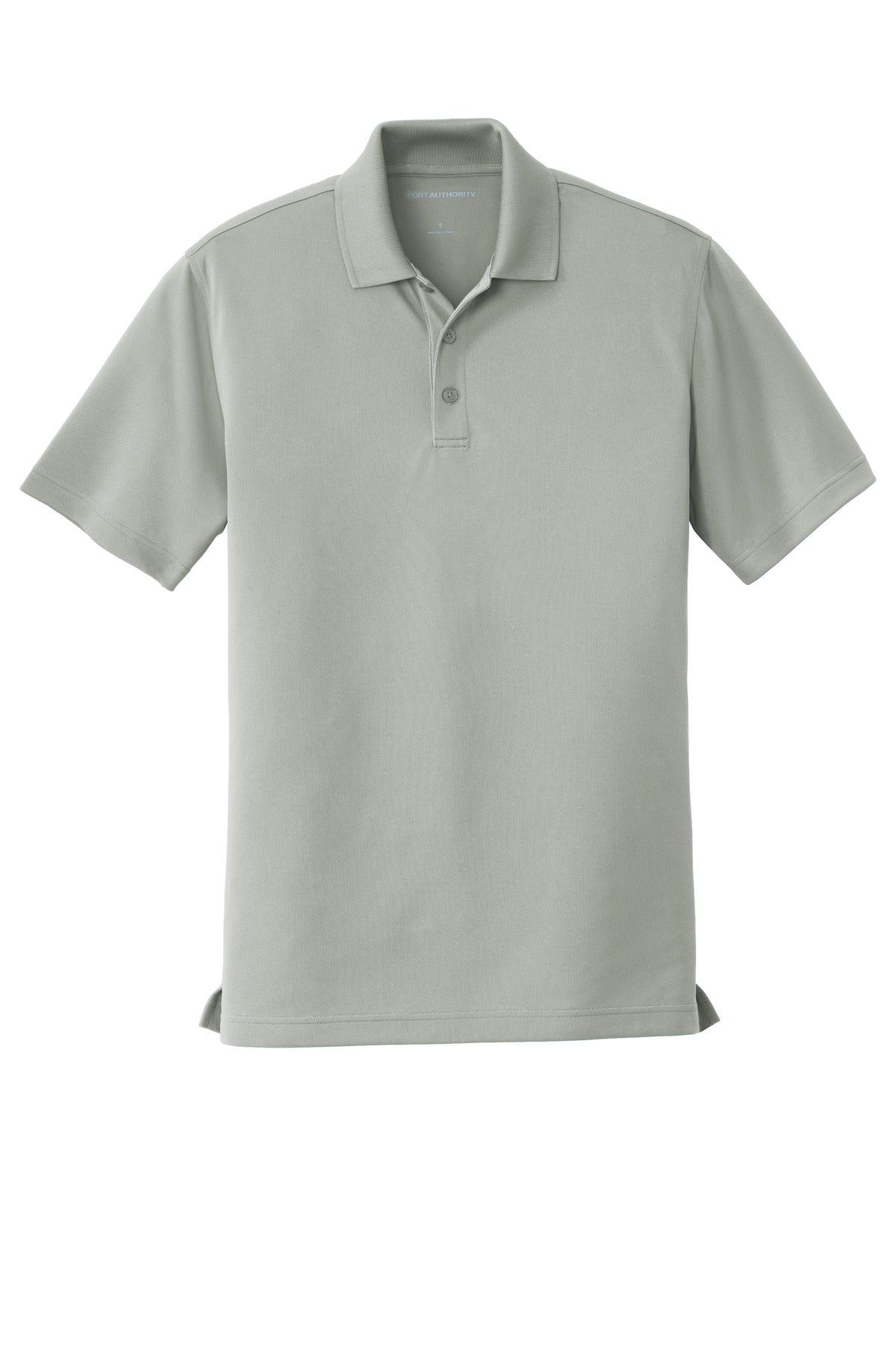 Front View of Gusty Grey Port Authority Dry Zone UV Micro-Mesh Polo. K110