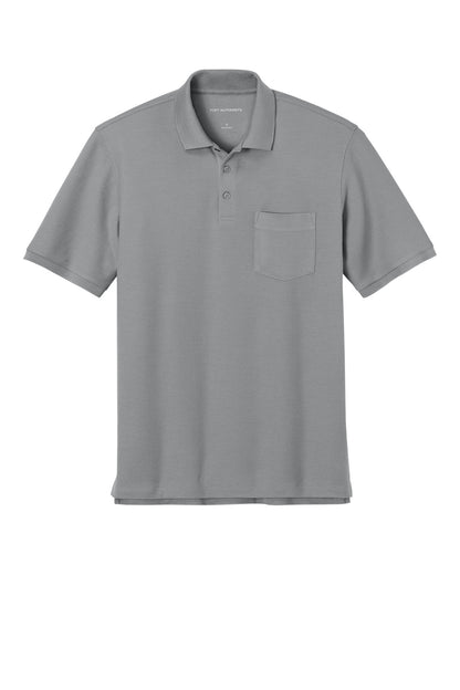 Front View of GustyGrey Port Authority Tall Wearever Signature Pique Pocket Polo TLK200P