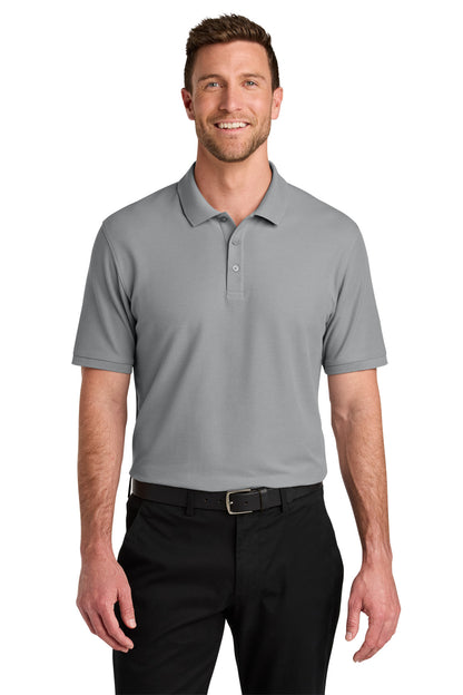 Front View of GustyGrey Port Authority Tall Wearever Signature Pique Polo TLK200
