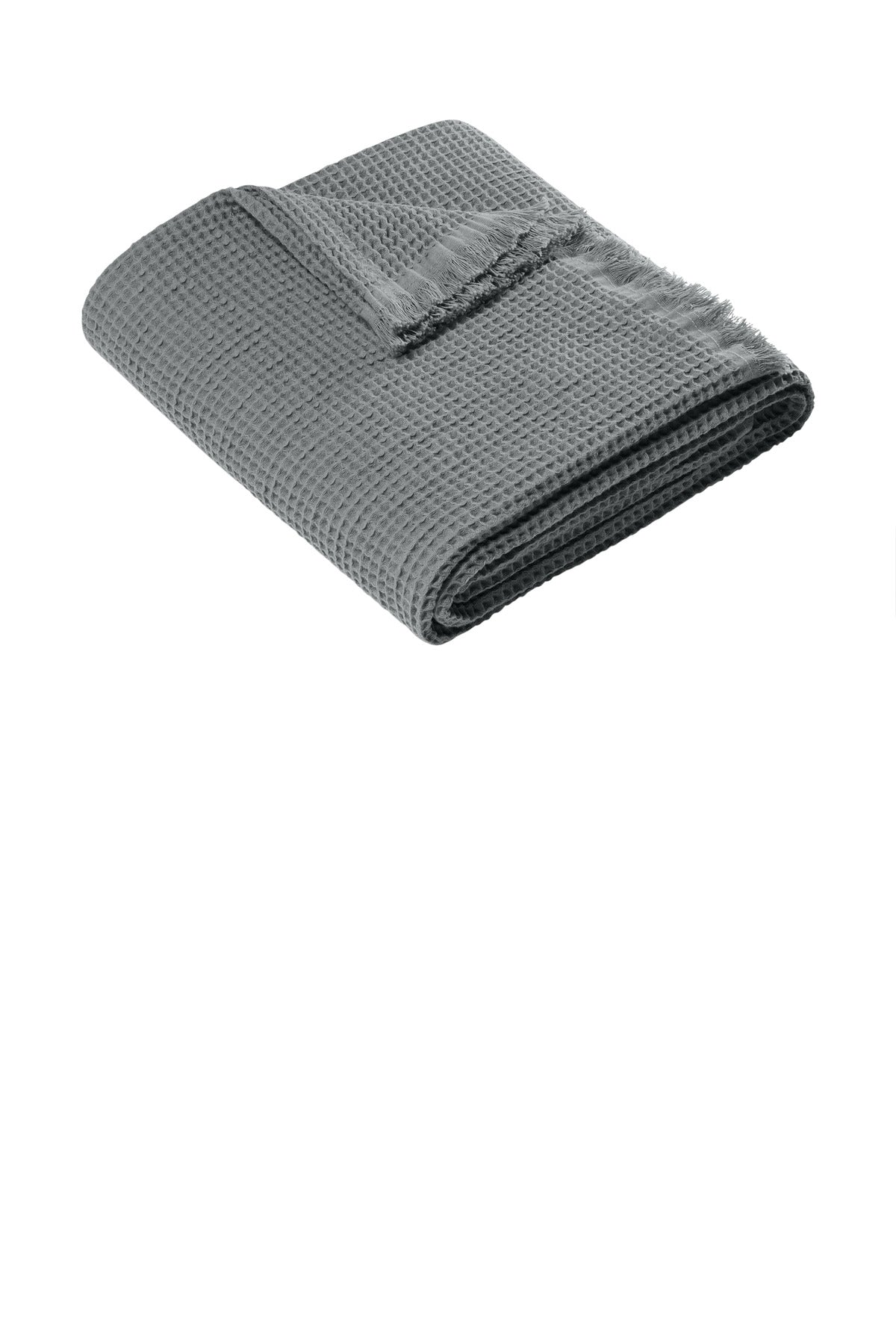 Front View of GustyGrey Port Authority Waffle Throw BP92
