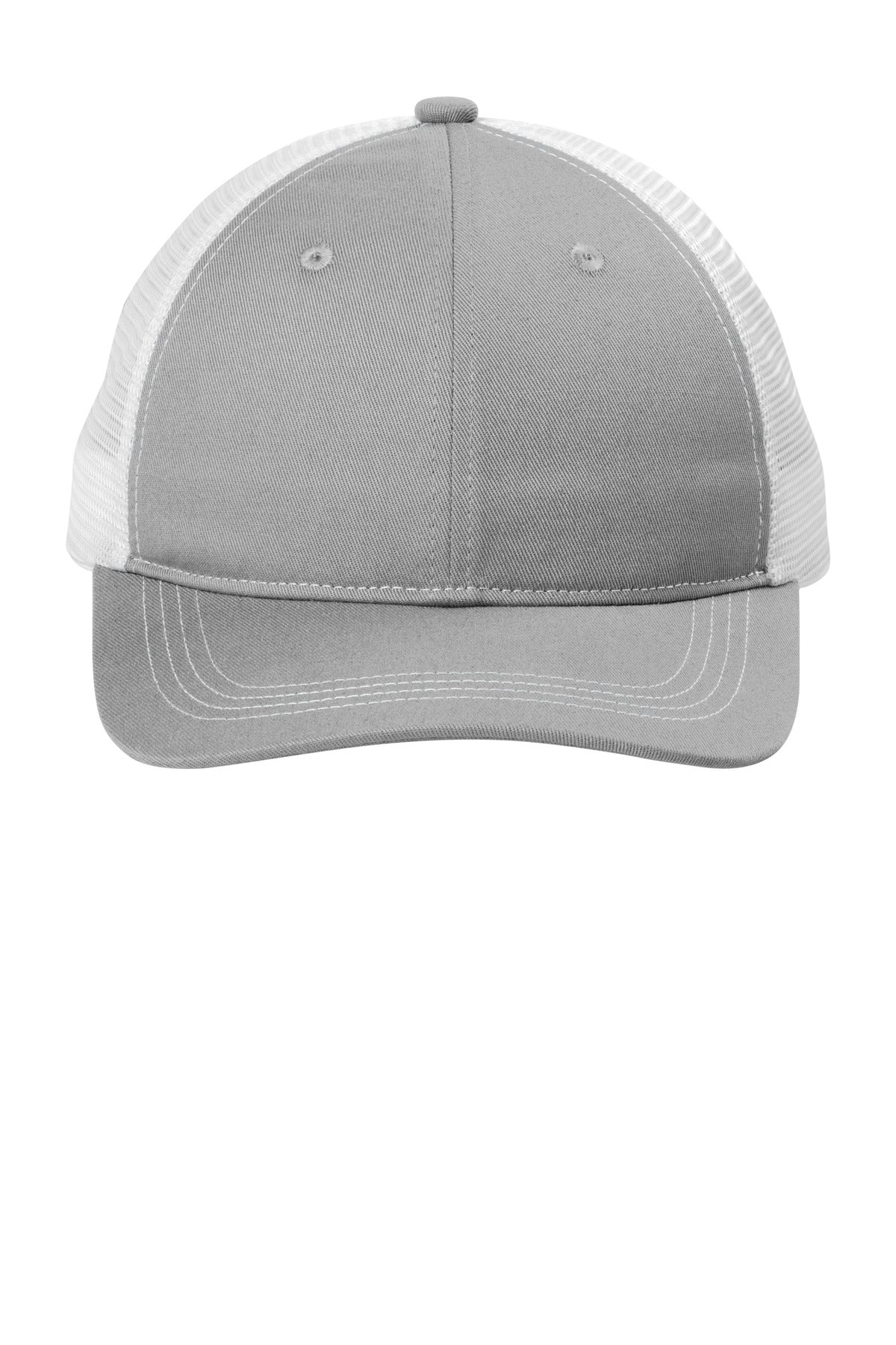 Front View of GustyGy/W Port Authority Unstructured Snapback Trucker Cap C409