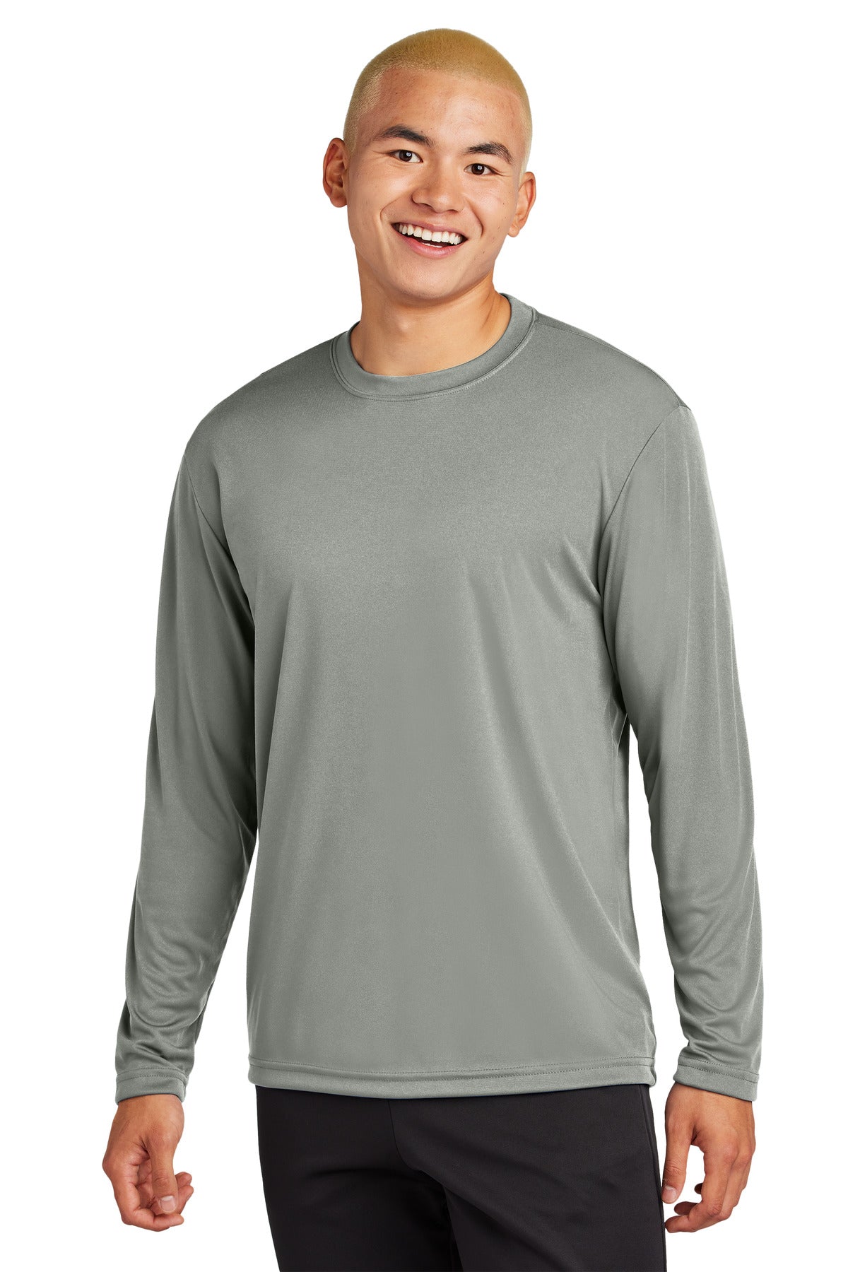 Front View of GyConcrete Sport-Tek Long Sleeve PosiCharge Competitor Tee. ST350LS