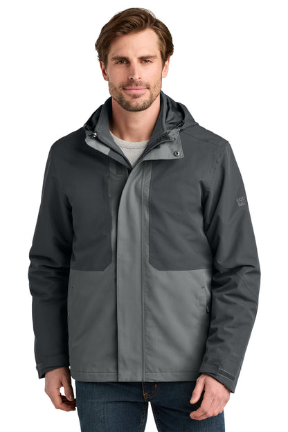 Front View of GySt/MetGy Eddie Bauer WeatherEdge Ridge 3-in-1 Jacket EB658