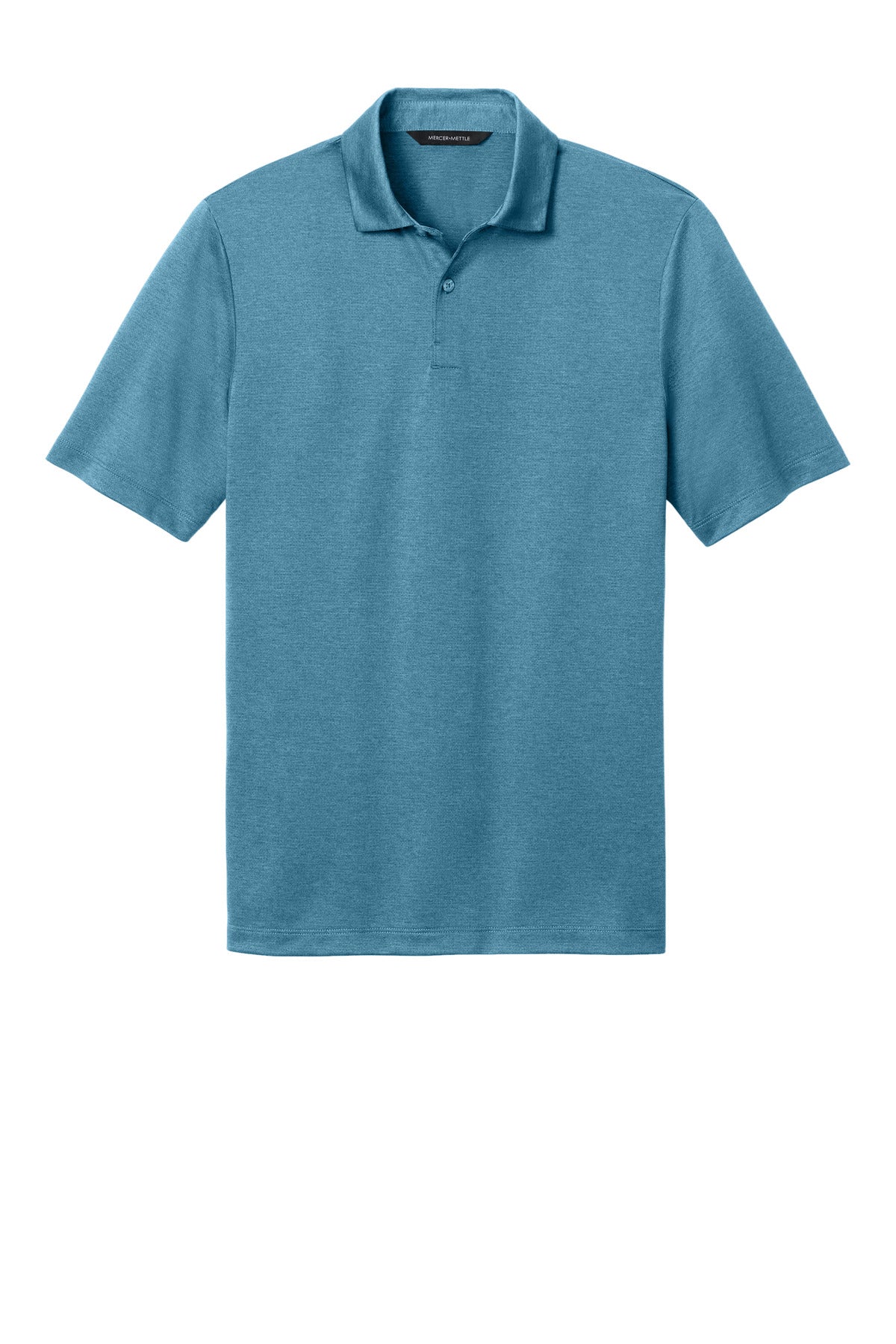 Front View of HarborBlHt Mercer+Mettle Recharge Jersey Polo MM1020