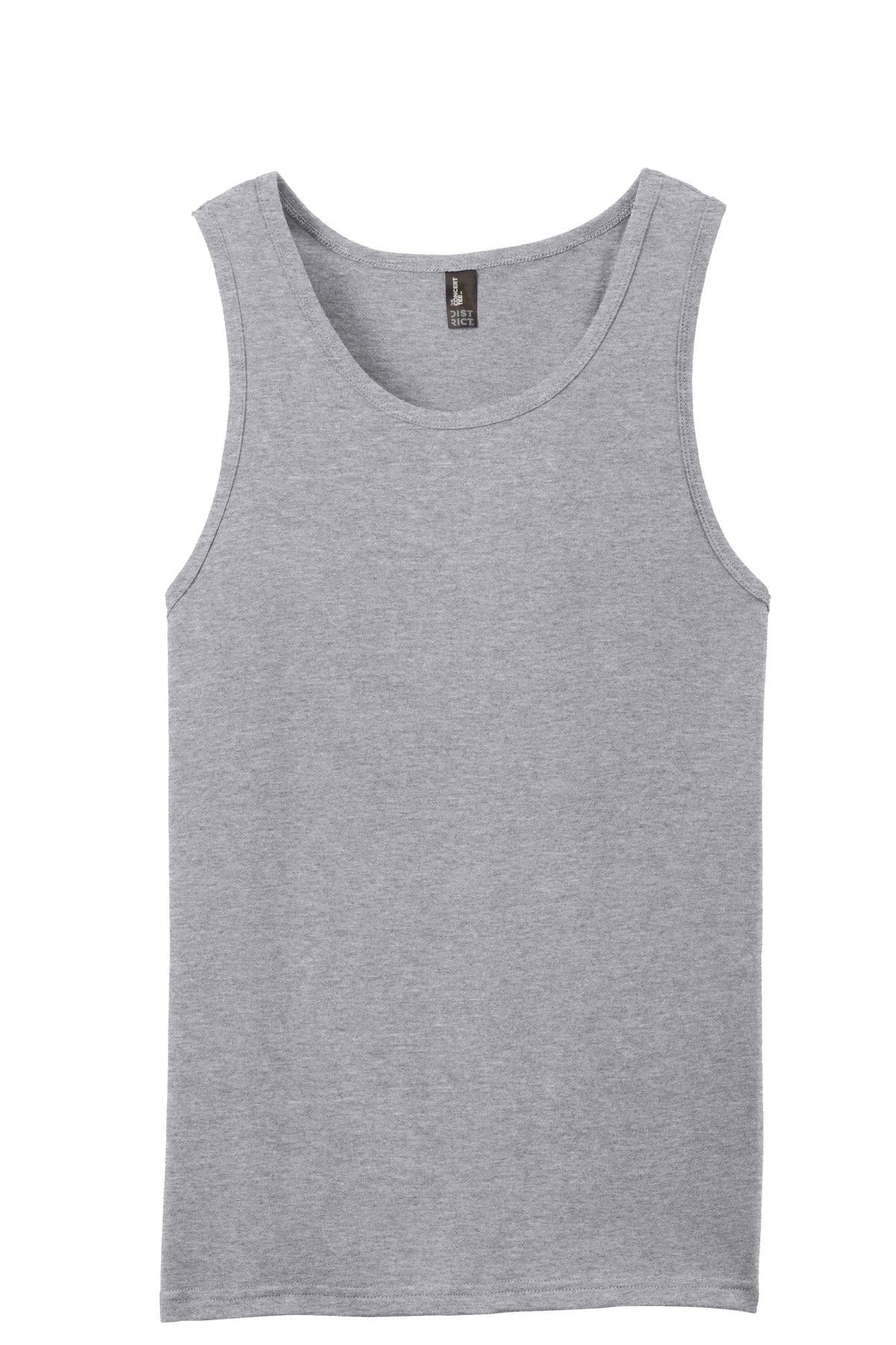 Front View of Heather Grey District The Concert Tank . DT5300