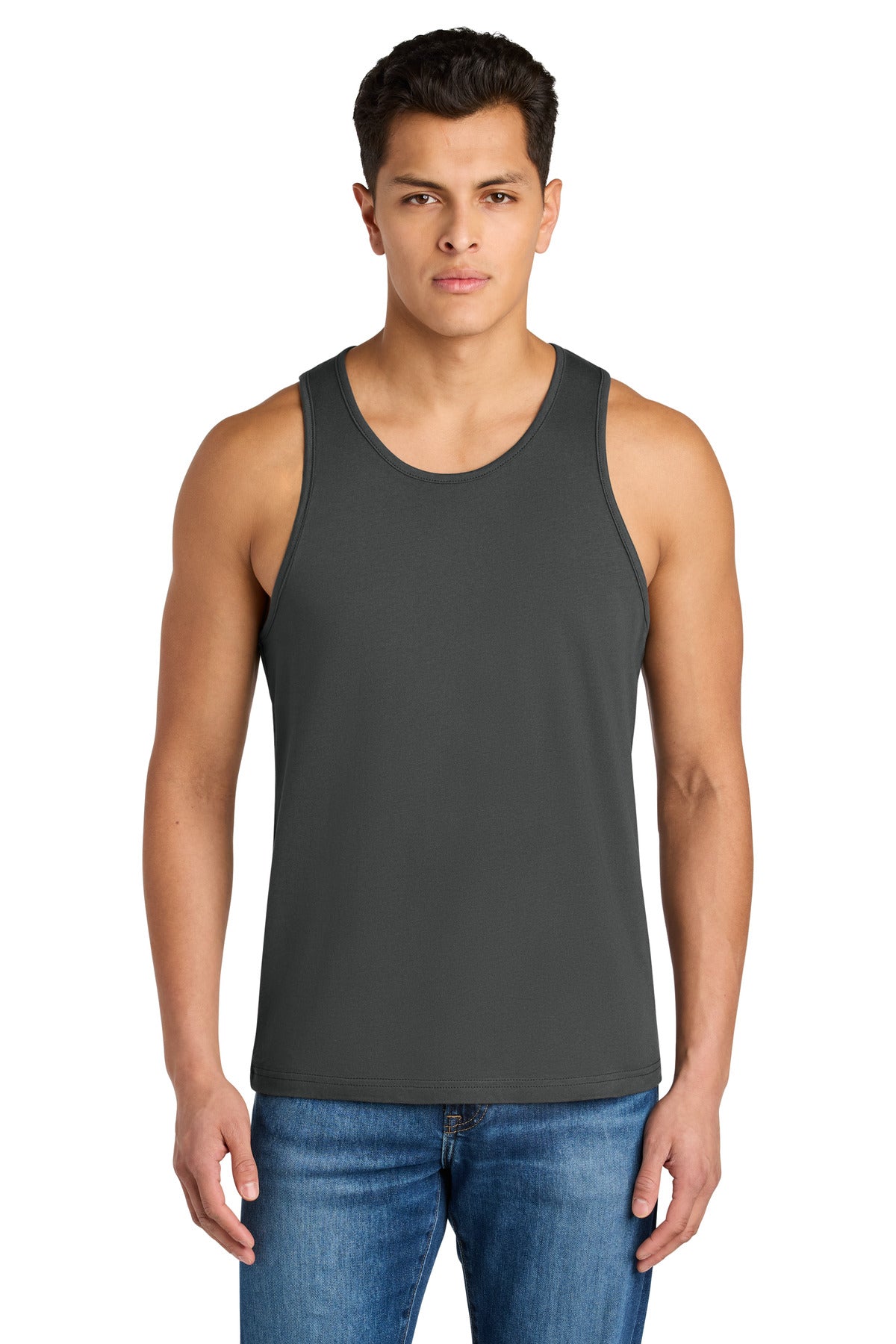 Front View of HeavyMetal Next Level Apparel Cotton Muscle Tank NL3633