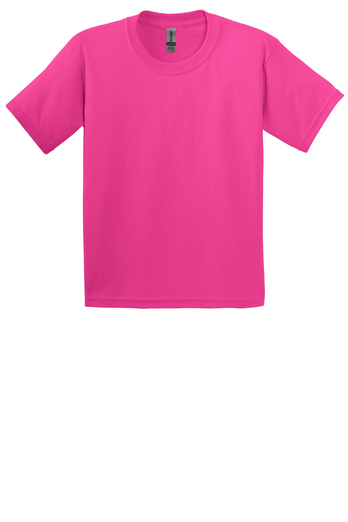 Front View of Heliconia Gildan - Youth Ultra Cotton 100% US Cotton T-Shirt. 2000B