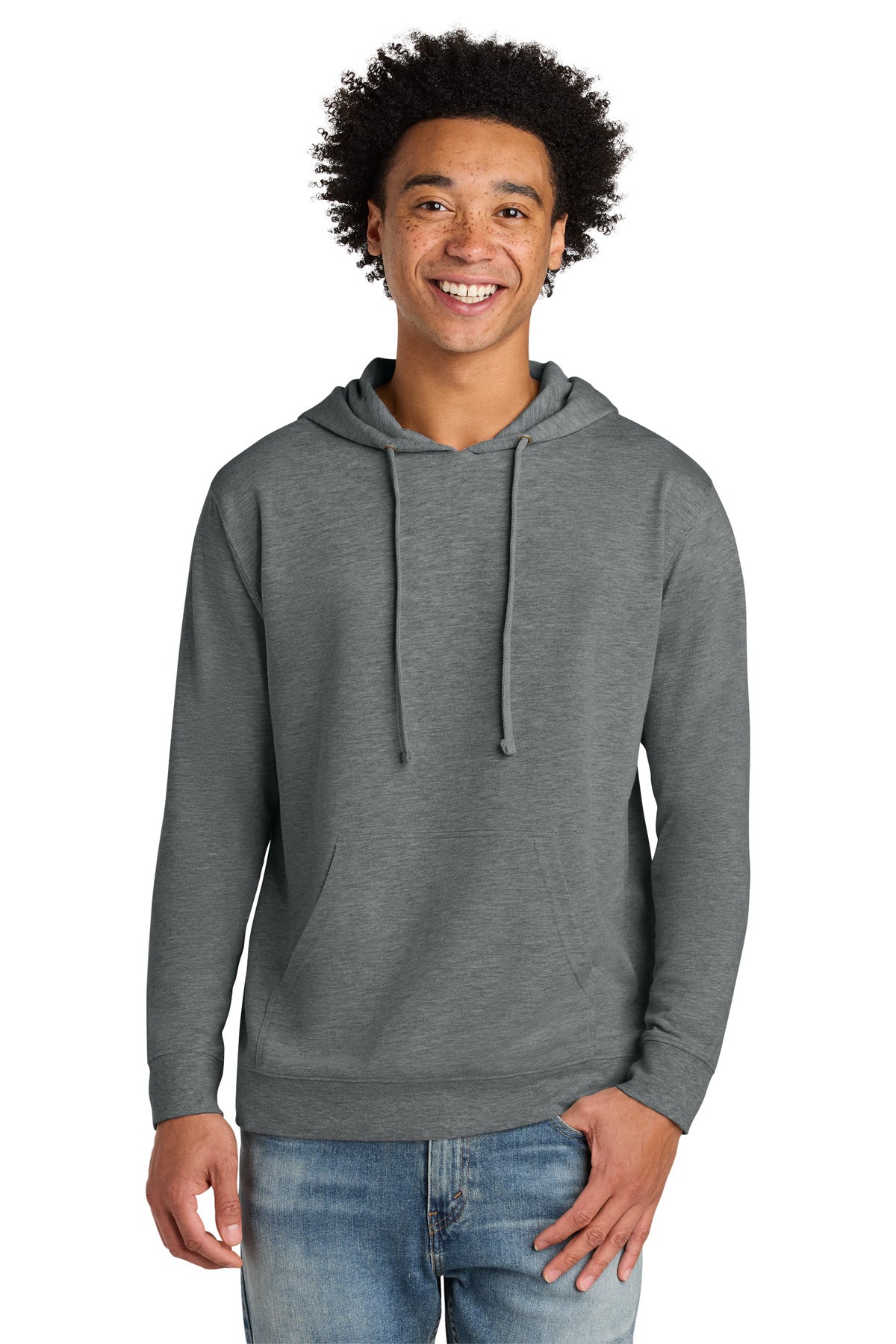 Front View of HGray/HGra Next Level Apparel Laguna Hoodie NL9301