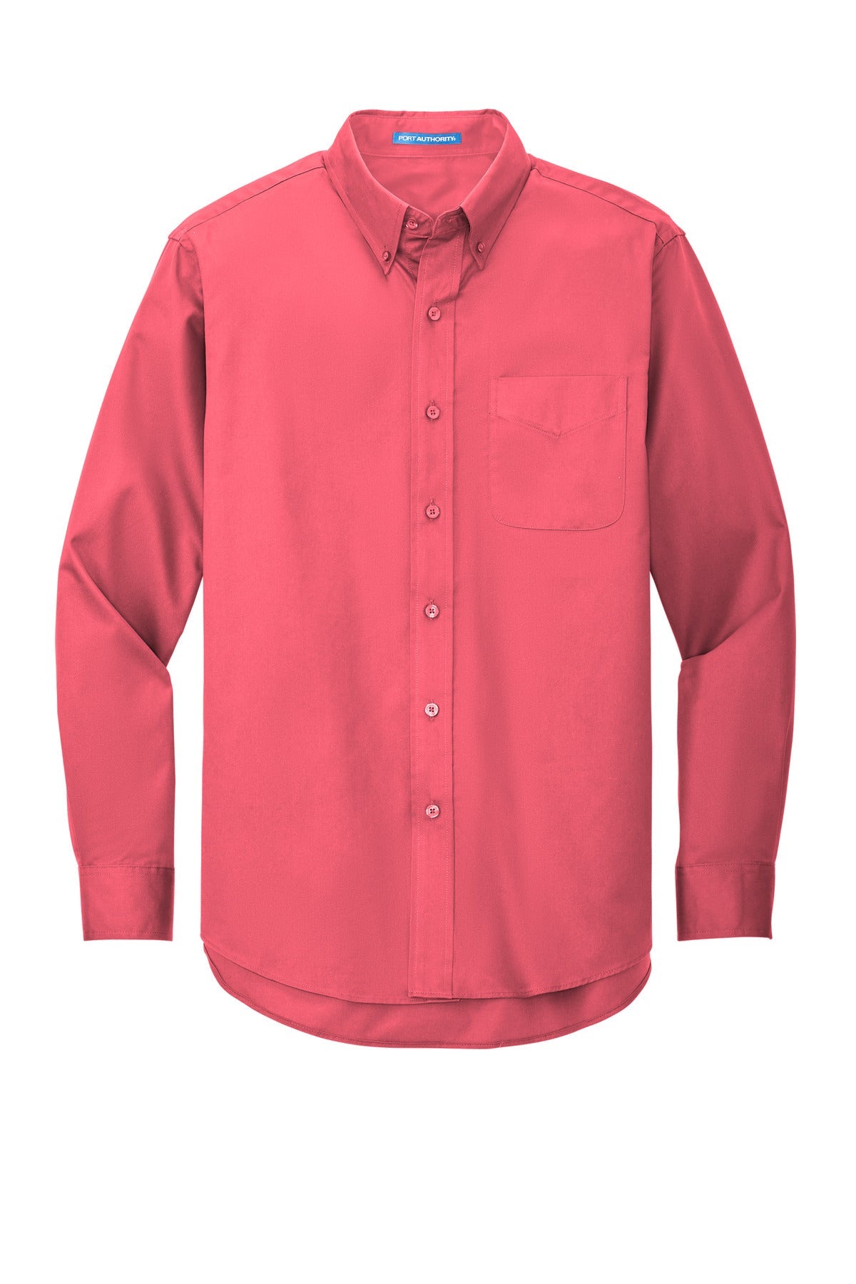 Front View of Hibiscus Port Authority Long Sleeve Easy Care Shirt S608