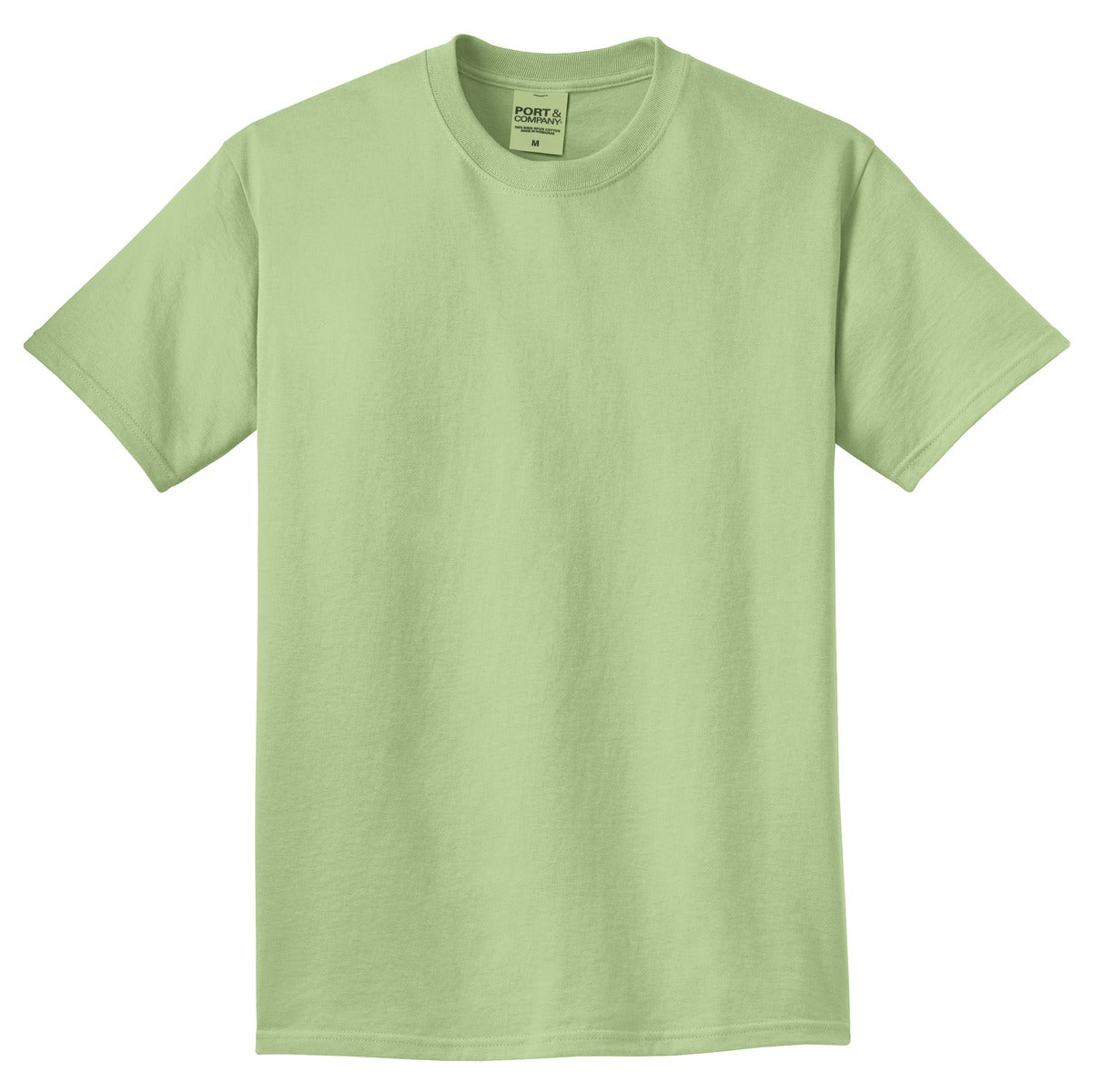Front View of Honeydew Port & Co Beach Wash Garment-Dyed Tee. PC099