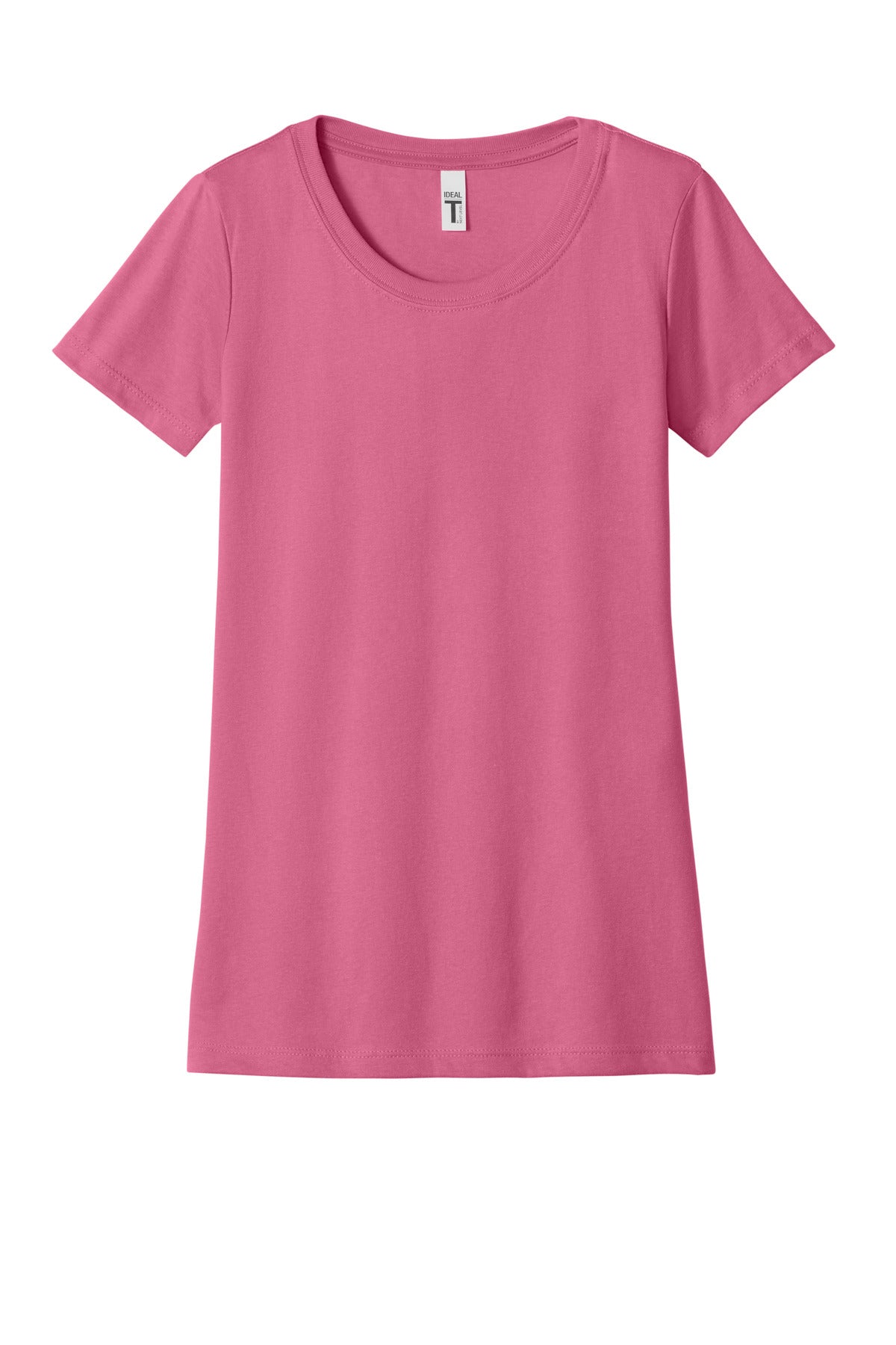 Front View of HotPink Next Level Apparel Women's Ideal Tee NL1510