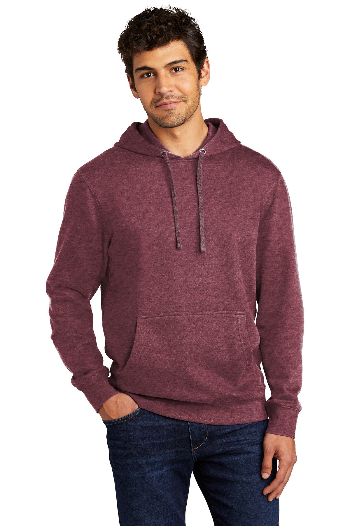 Front View of Ht Cardinal District V.I.T. Fleece Hoodie DT6100