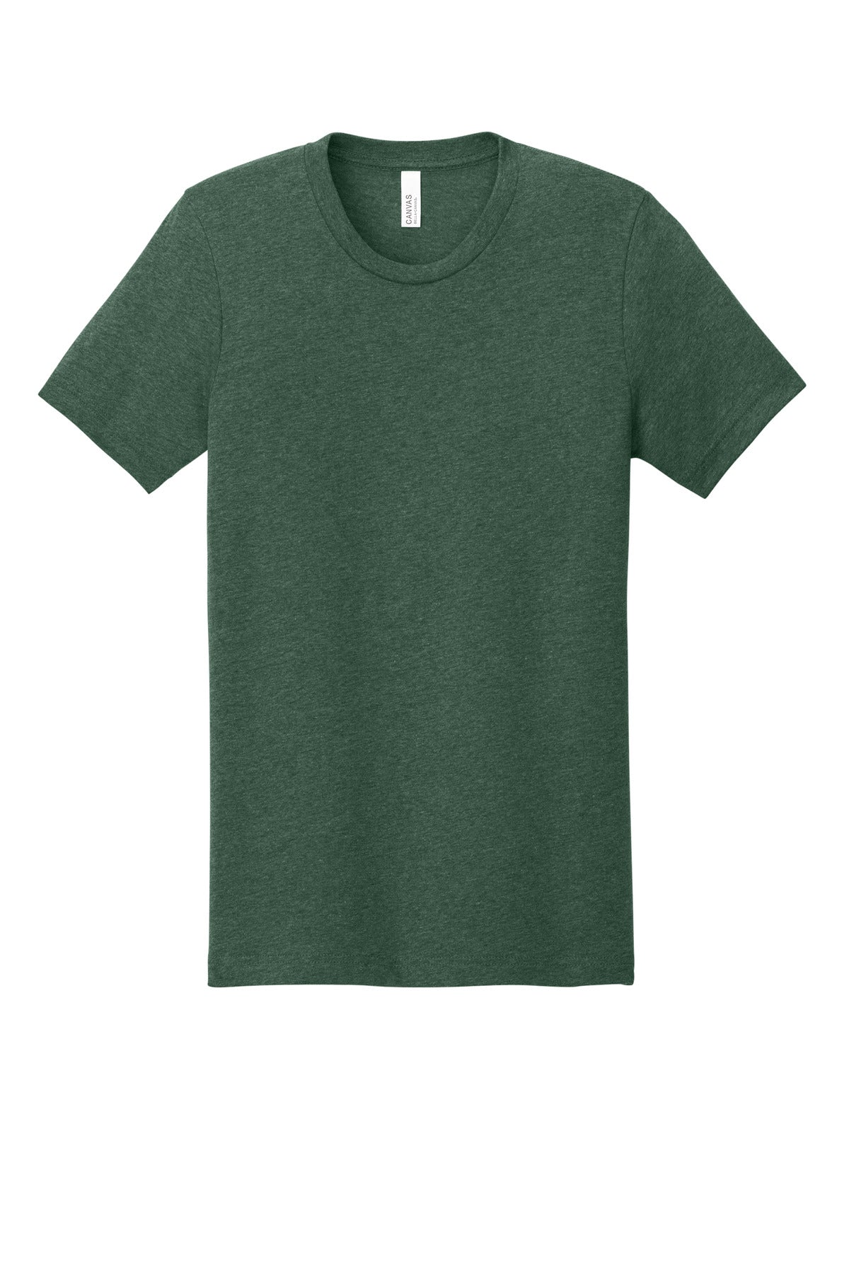 Front View of Ht Forest BELLA+CANVAS Unisex Heather CVC Short Sleeve Tee. BC3001CVC