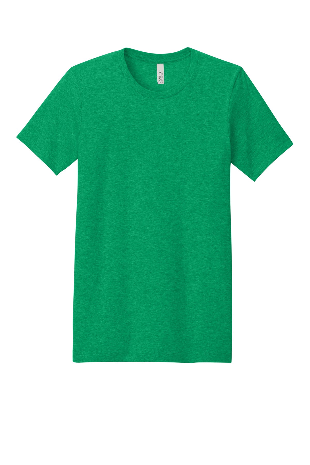 Front View of Ht Kelly BELLA+CANVAS Unisex Heather CVC Short Sleeve Tee. BC3001CVC