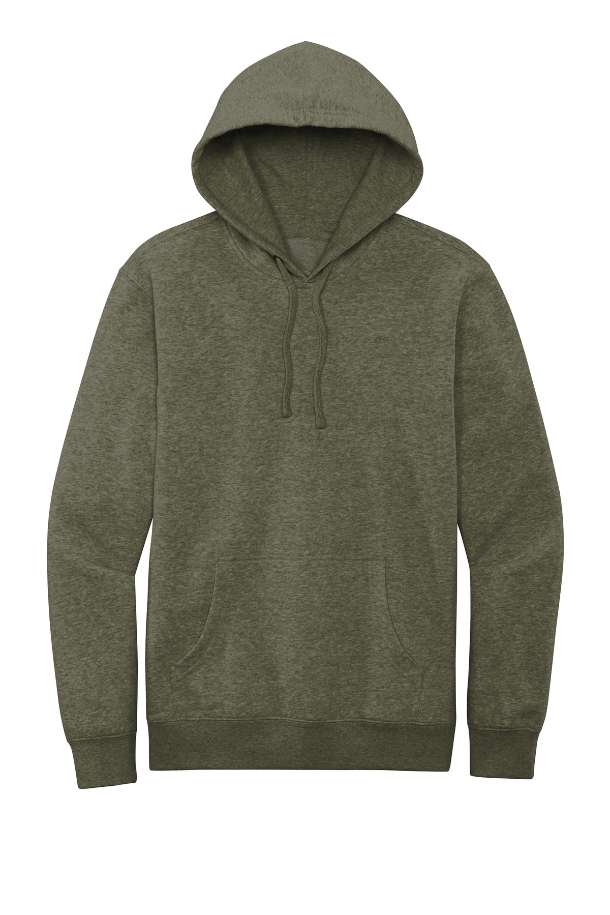 Front View of Ht Olive District V.I.T. Fleece Hoodie DT6100