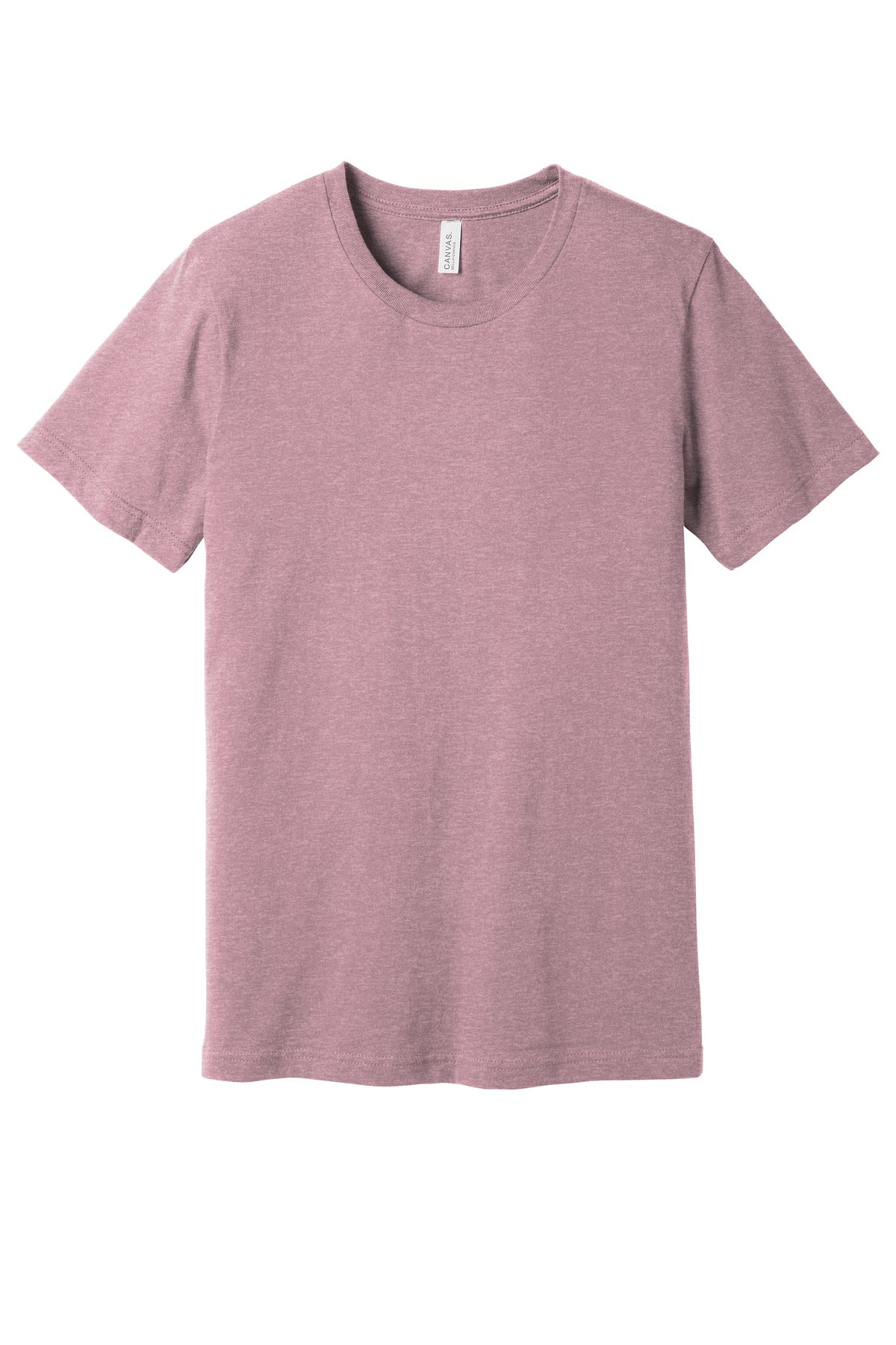 Front View of Ht Orchid BELLA+CANVAS Unisex Heather CVC Short Sleeve Tee. BC3001CVC