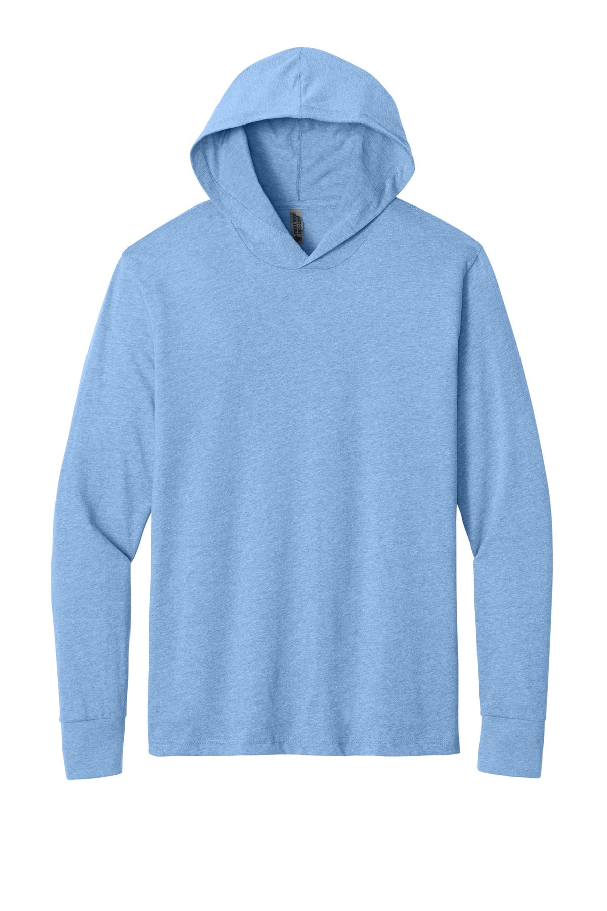 Front View of HtClmbBl Next Level Apparel CVC Long Sleeve Hoodie NL6221