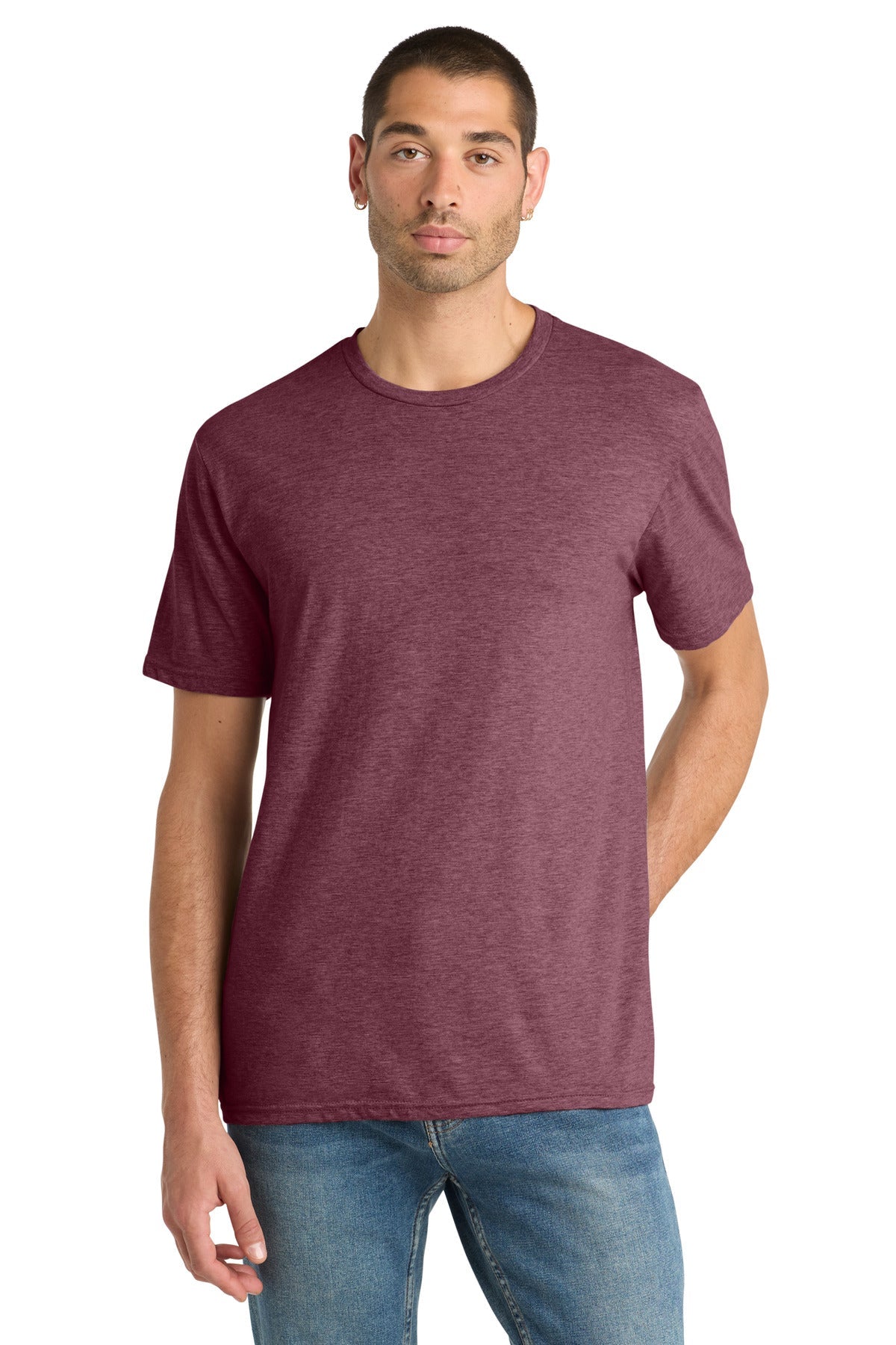 Front View of HtdCard District Perfect Blend CVC Tee. DM108