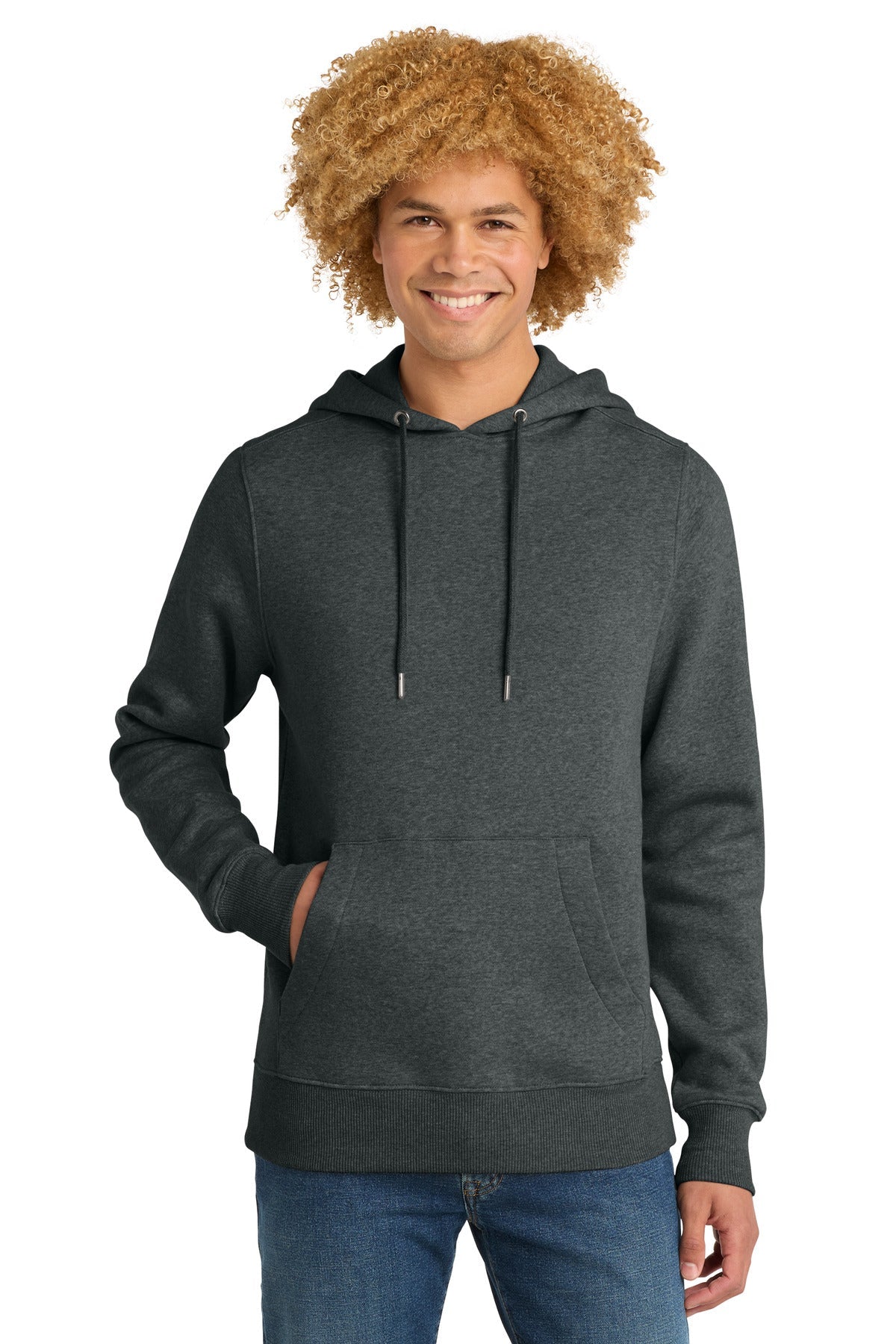 Front View of HtdChar District Perfect Weight Fleece Hoodie DT1101