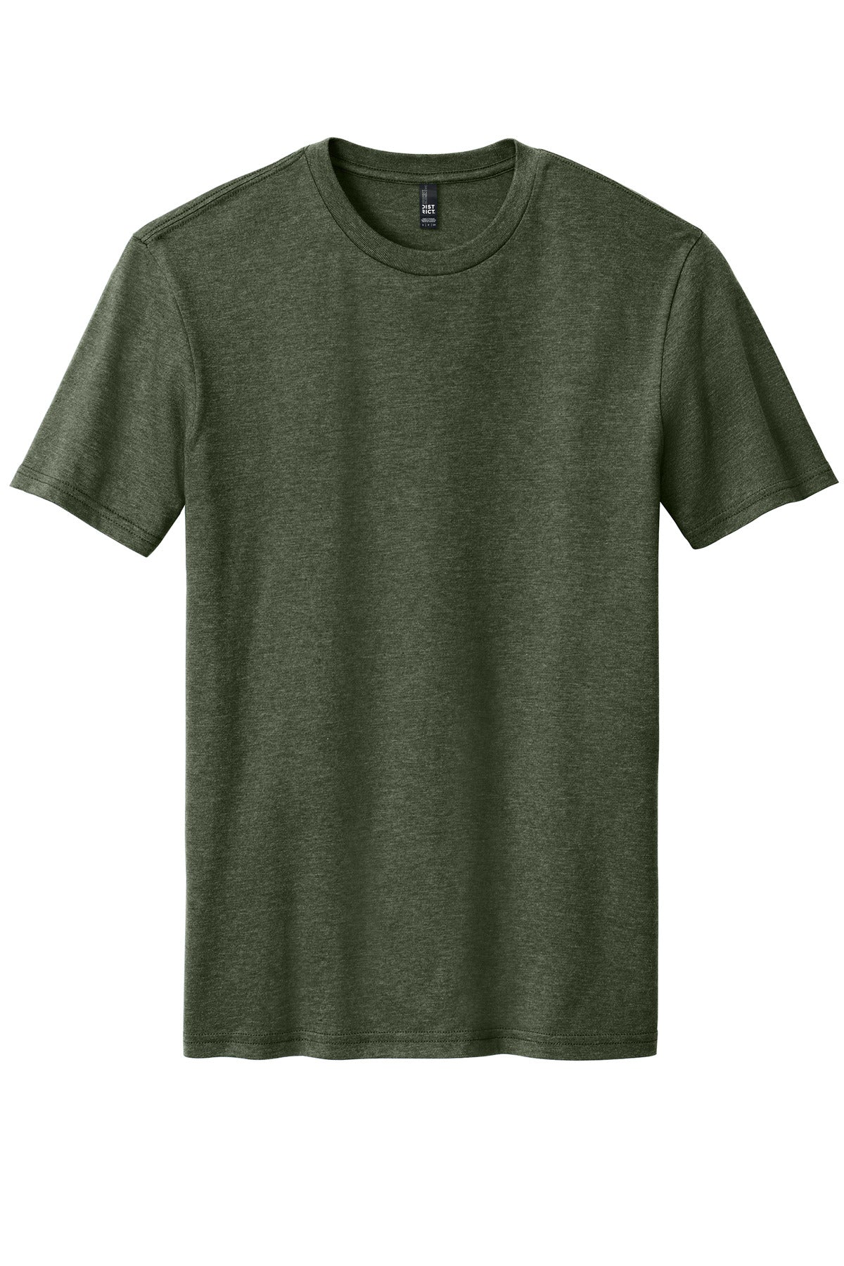 Front View of HtdForGrn District Perfect Blend CVC Tee. DM108