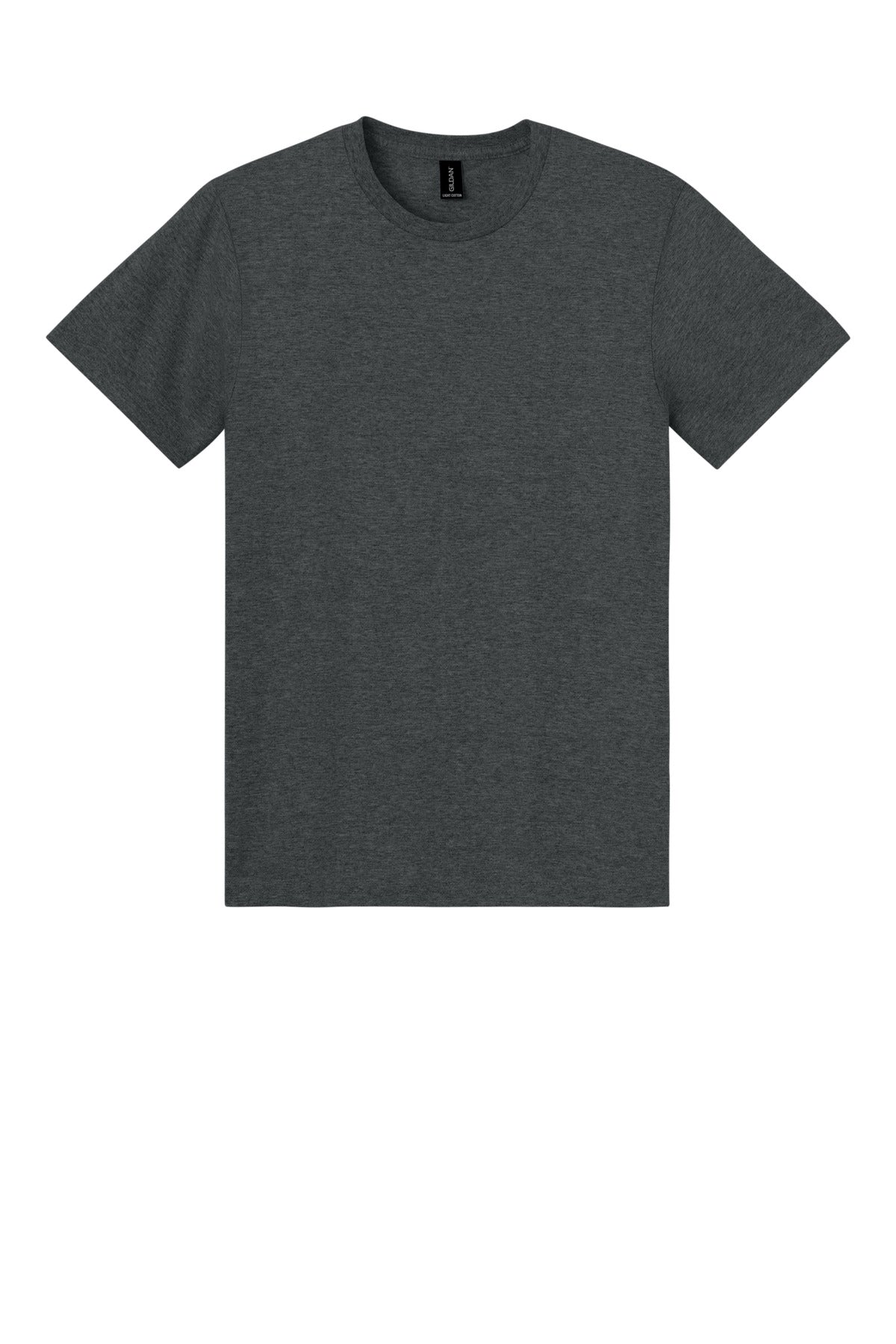 Front View of HtDkGrey Gildan Light Cotton Tee 3000