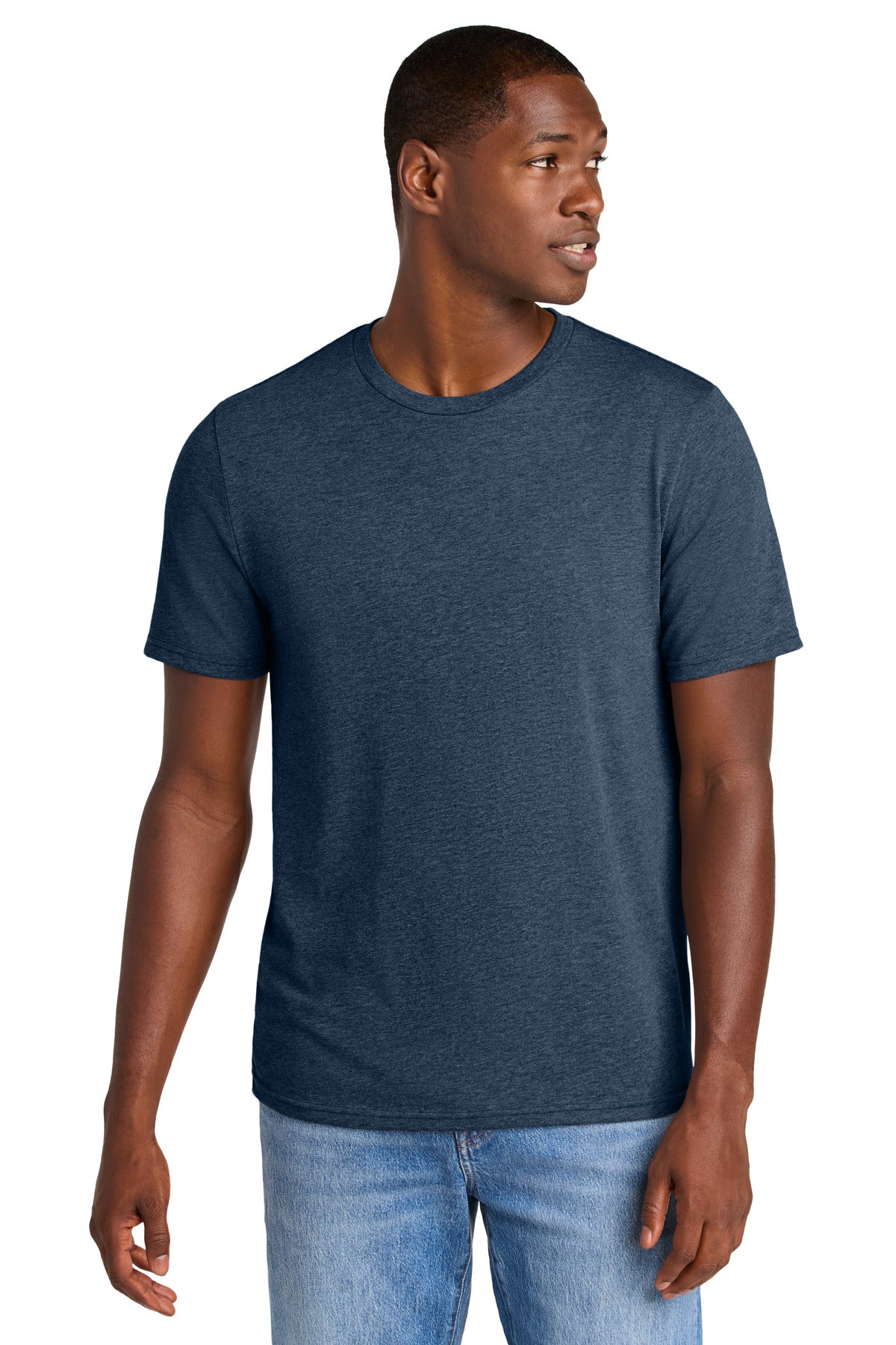Front View of HtdNavy District Perfect Weight CVC Tee DT184