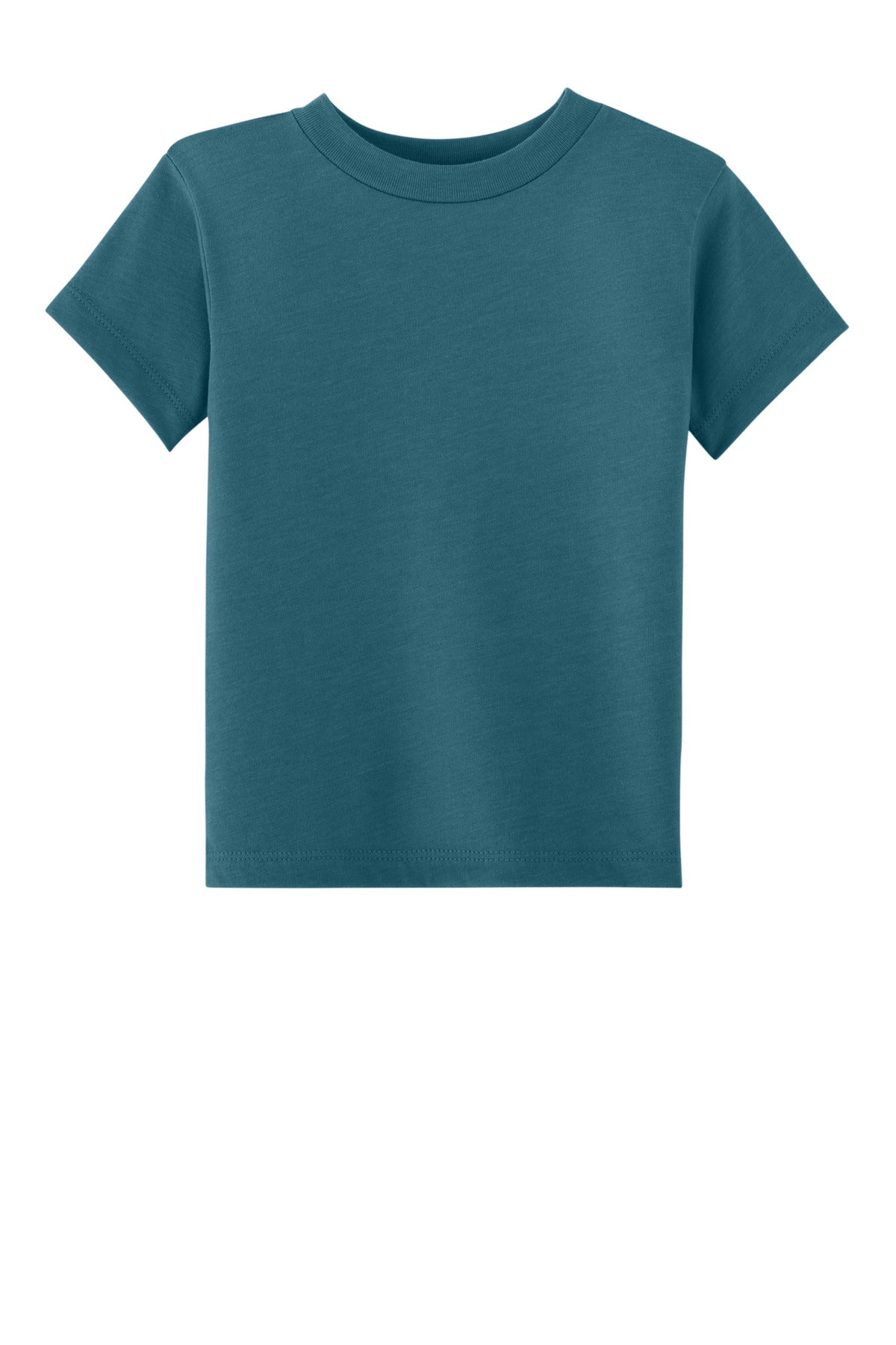 Front View of HtDpTeal BELLA+CANVAS Toddler Short Sleeve Tee BC3001T