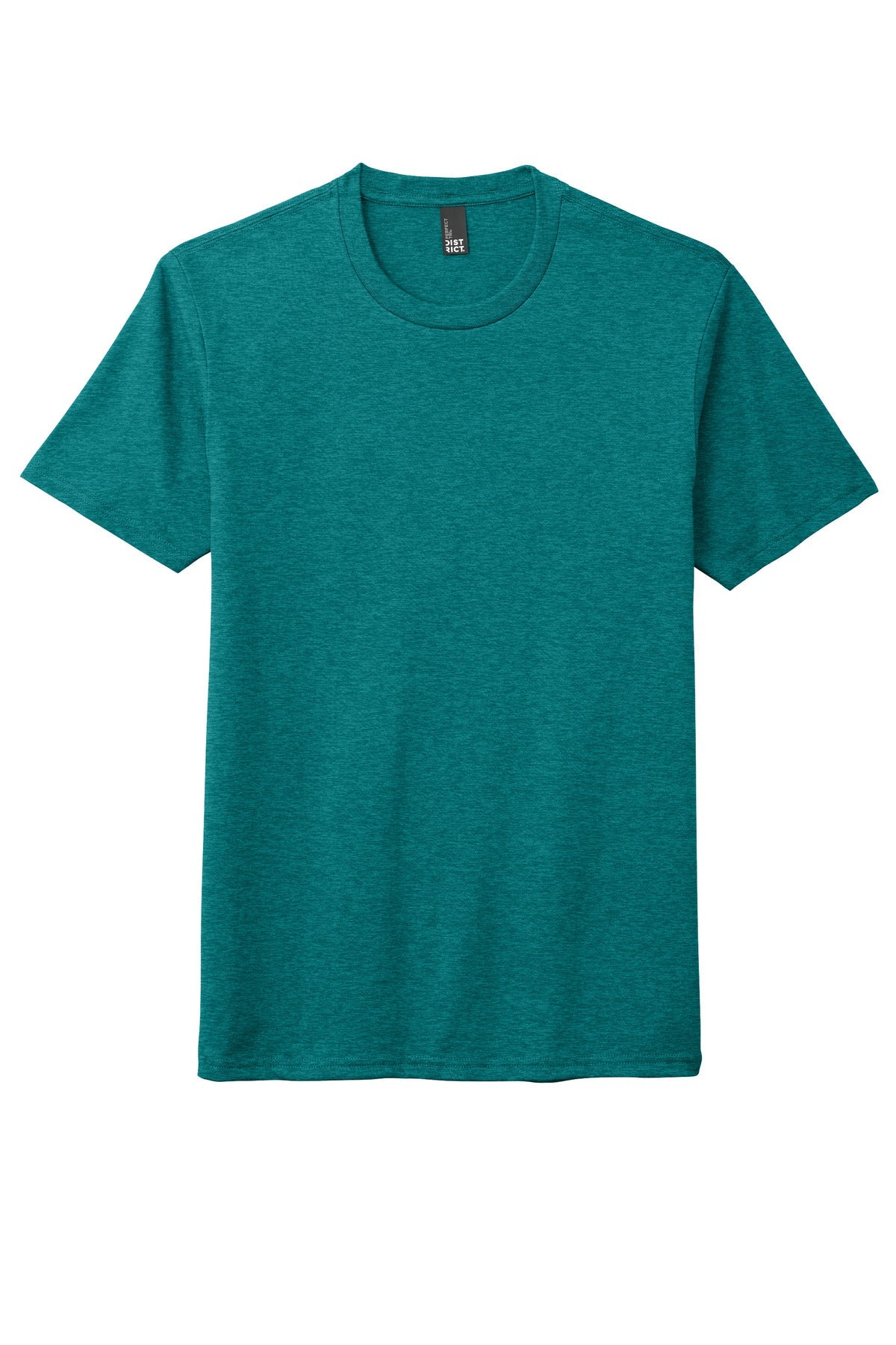 Front View of HtdTeal District Perfect Tri DTG Tee DM130DTG