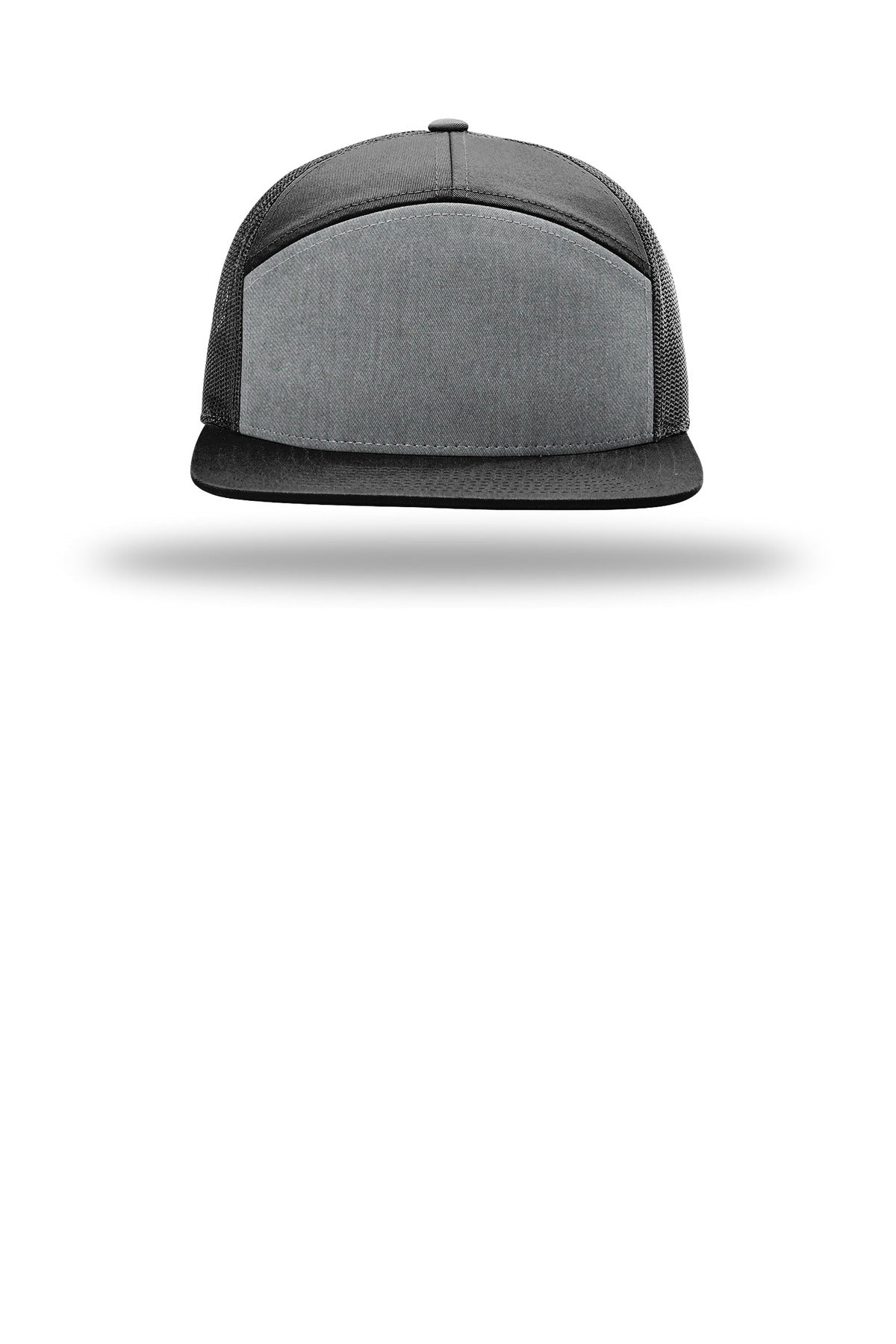 Front View of HtG/Bk/Bk Richardson 7-Panel Trucker 168